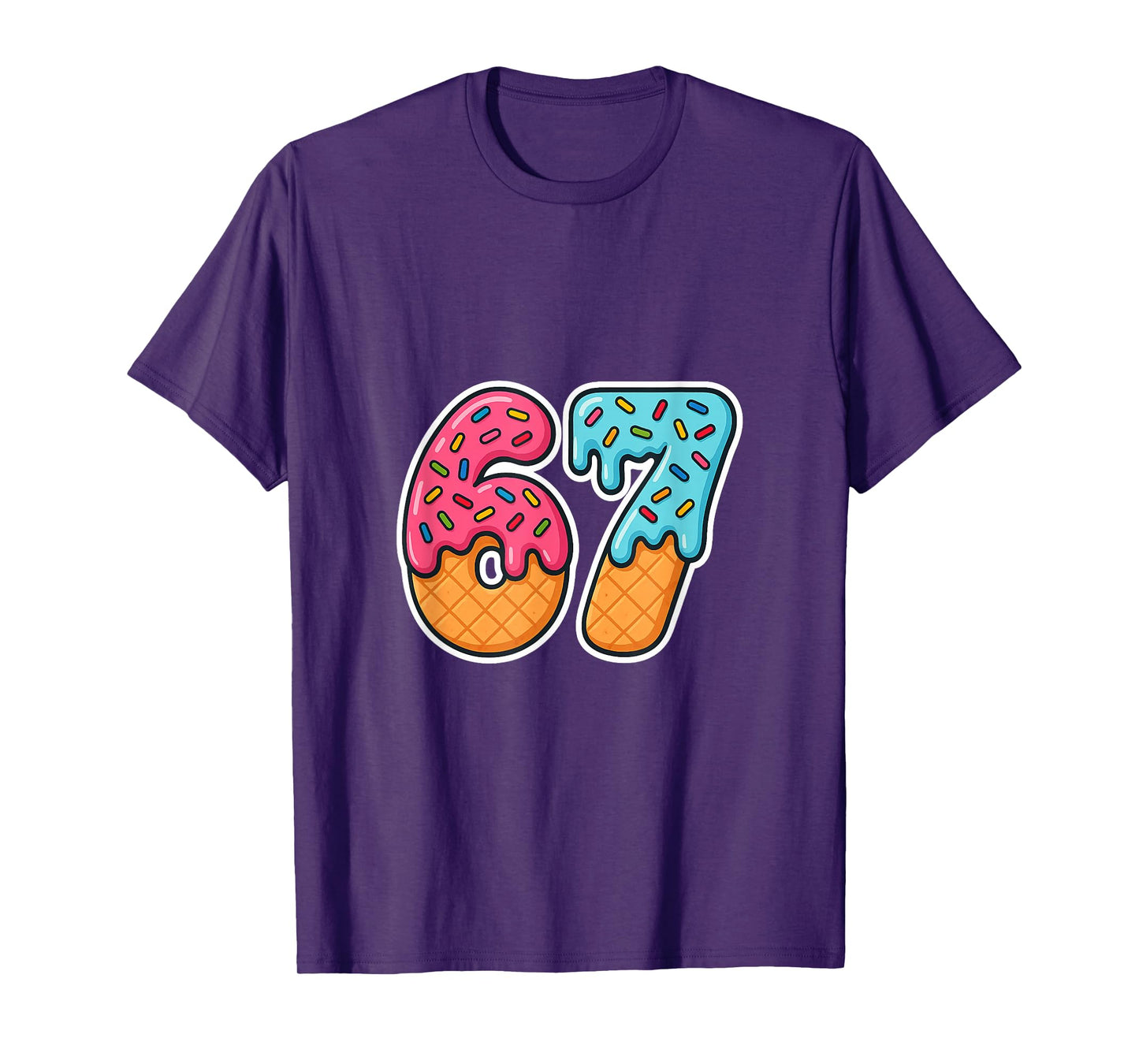 67 Ice Cream Meme Drip Six Seven Slang Gen Alpha T-Shirt T-Shirt