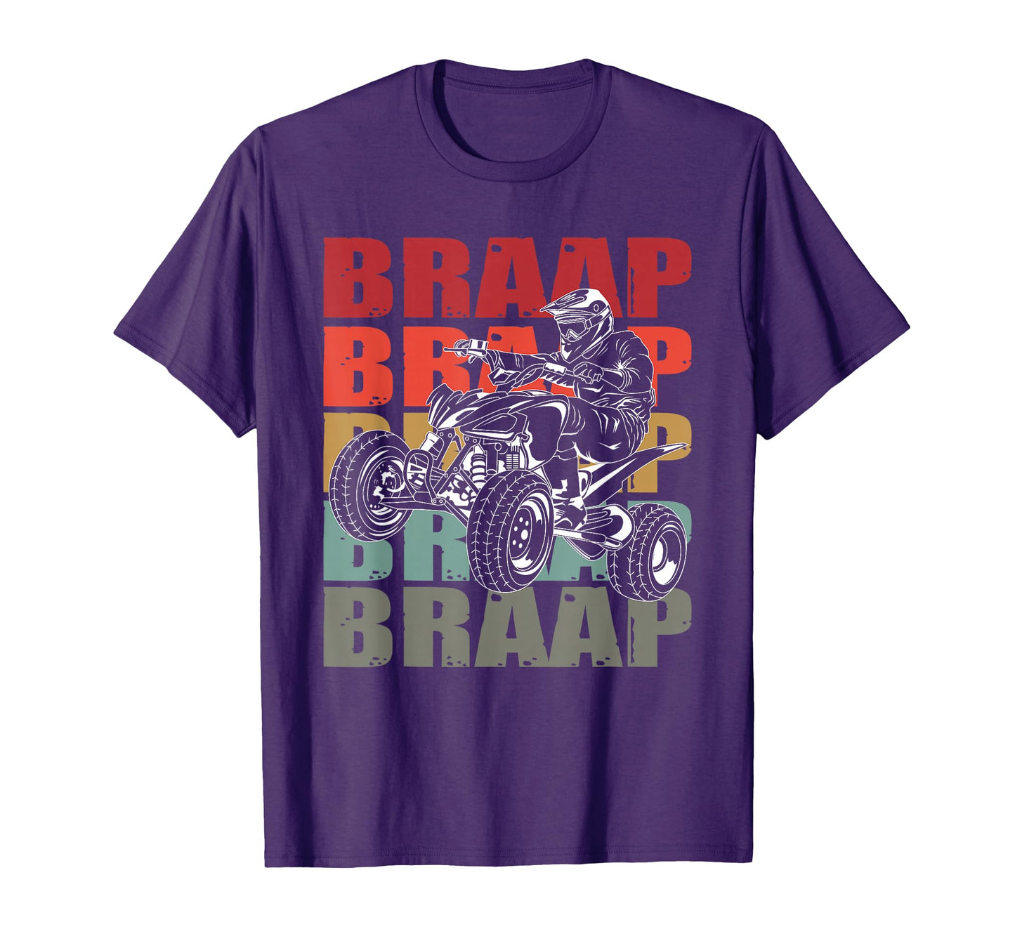 Funny Four Wheeler Quad Riding ATV Rider Racing Vintage Gift T-Shirt