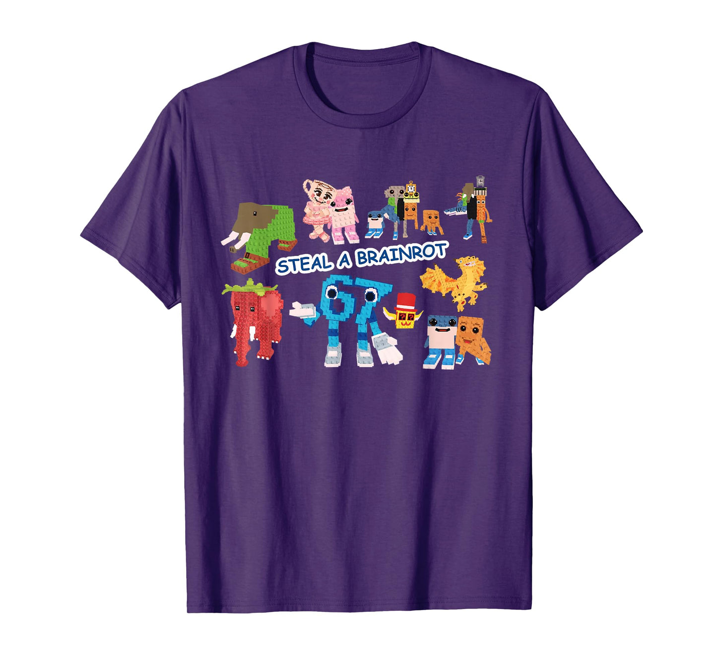 Steal a Brain Rot Shirt Funny Gamer Meme for Kids T-Shirt