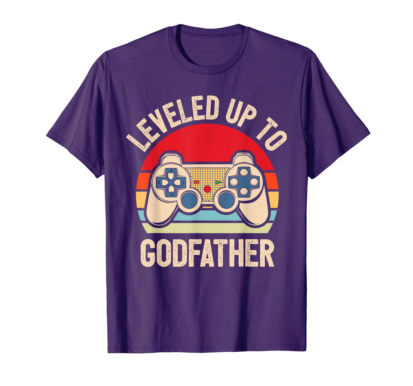 Leveled Up To Godfather Video Gamer Retro T-Shirt