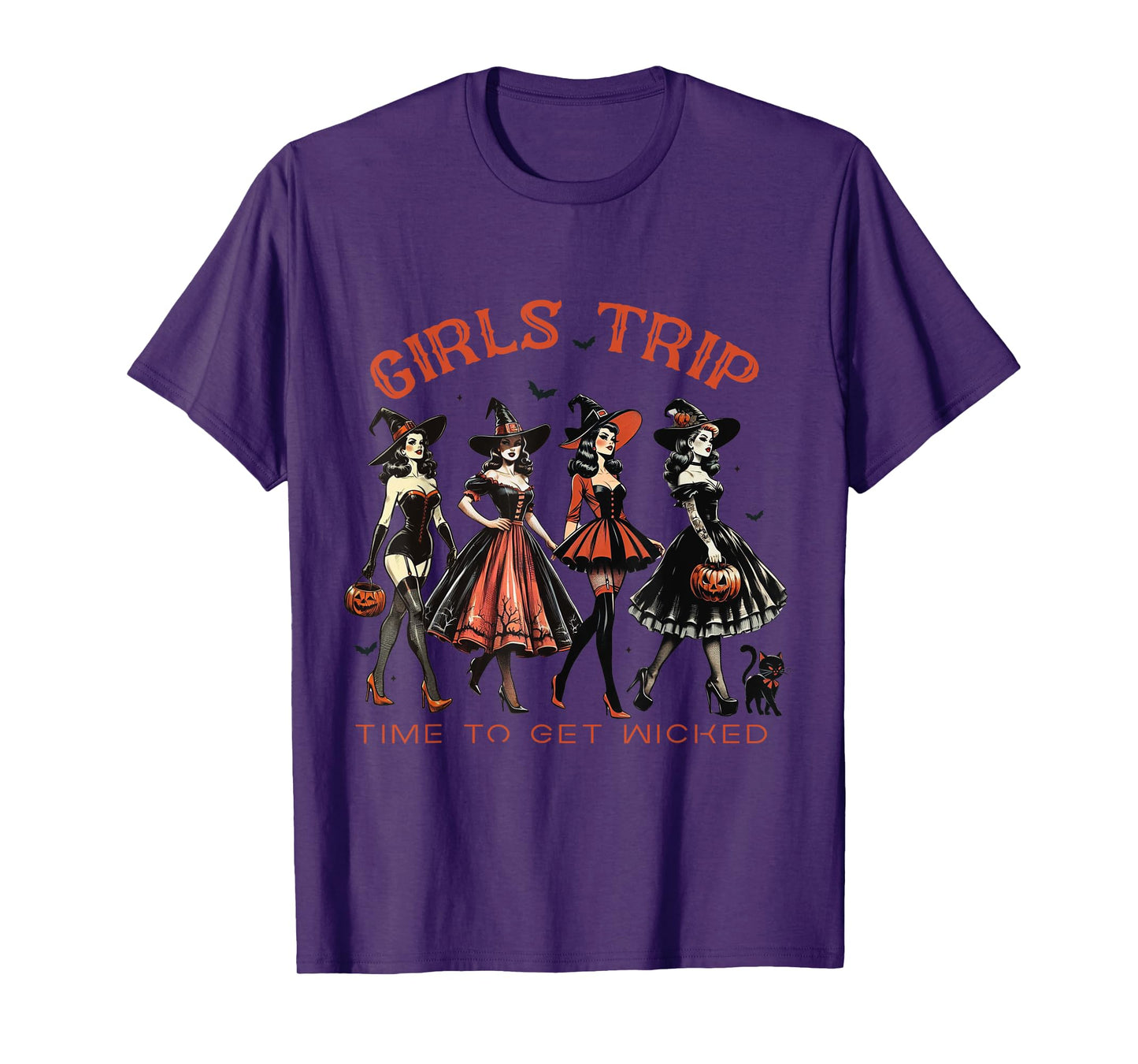 Salem Girls Trip Time to Get Wicked Vintage Halloween T-Shirt