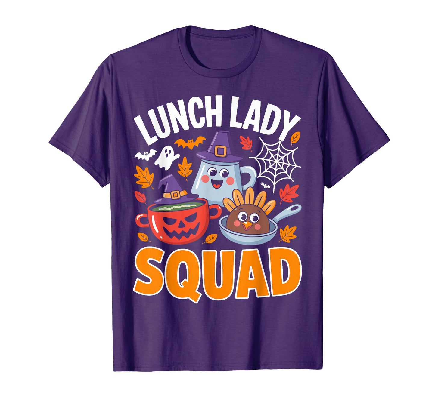 Lunch Lady Squad Cafeteria Worker Crew Spooky Halloween T-Shirt