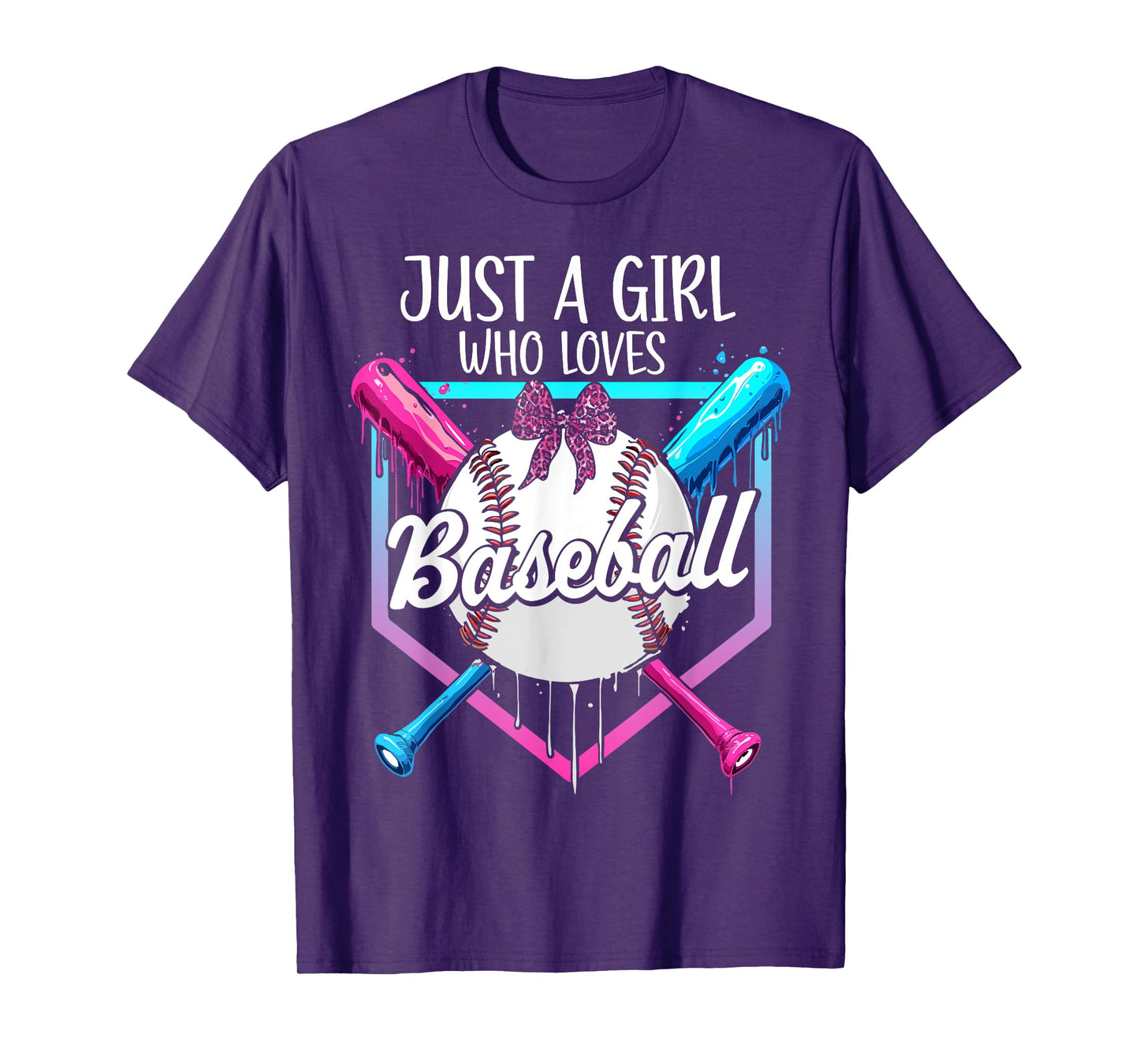 Baseball Drip Just A Girl Who Loves Baseball Game Day T-Shirt