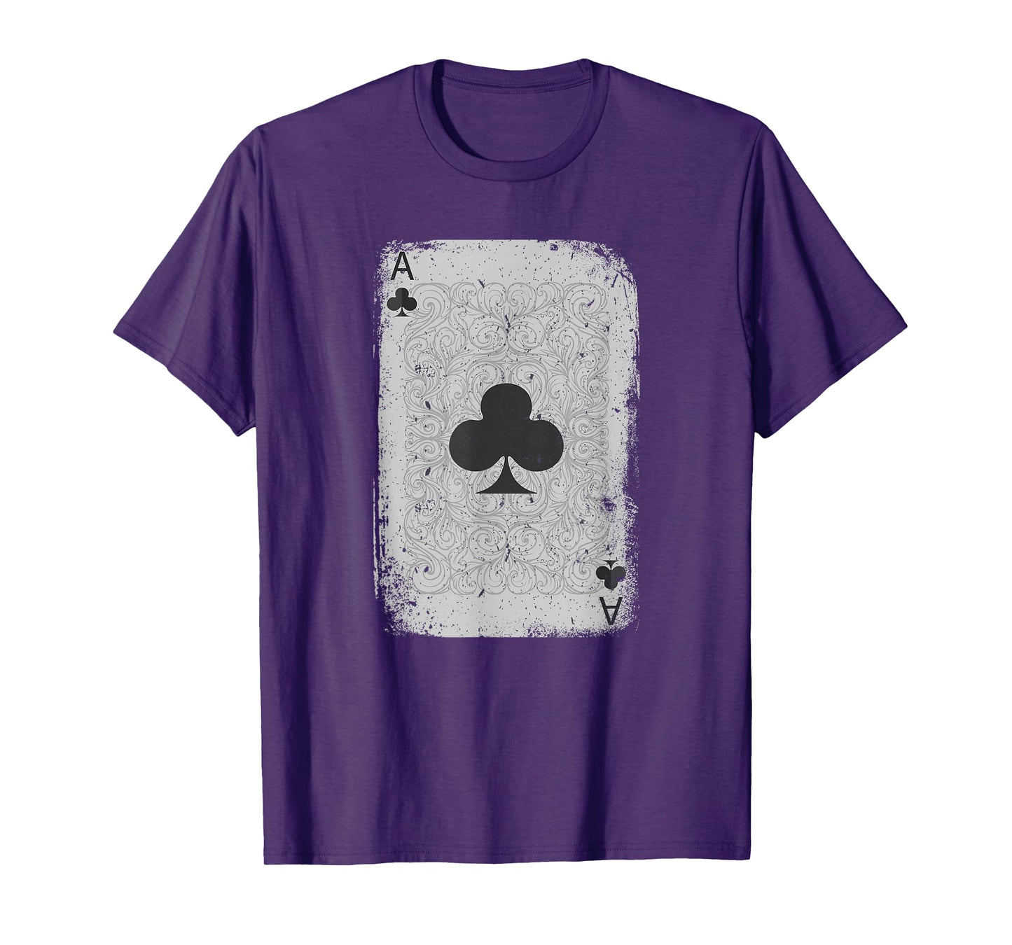 Vintage Distressed Ace of Clubs Poker Playing Card T-Shirt T-Shirt