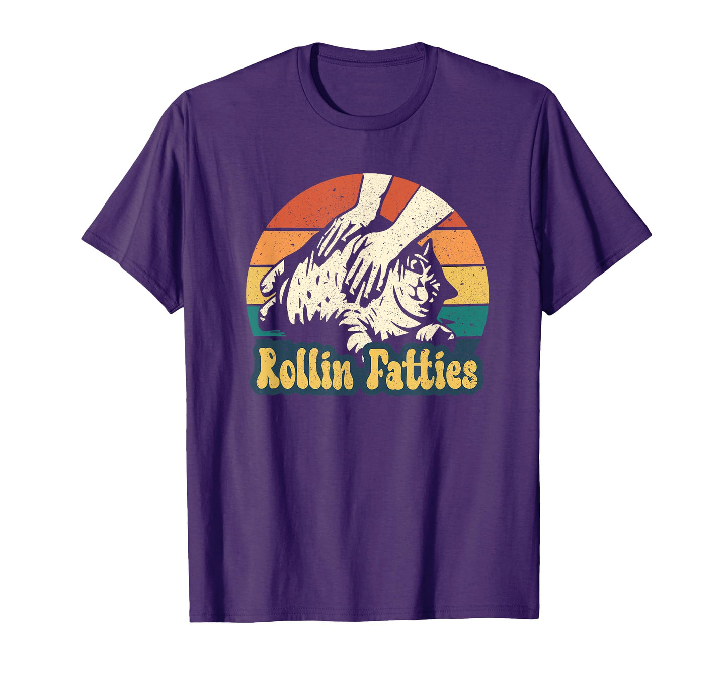 Rollin Fatties Funny cat meme, funny cat lover quote T-Shirt for Men Women