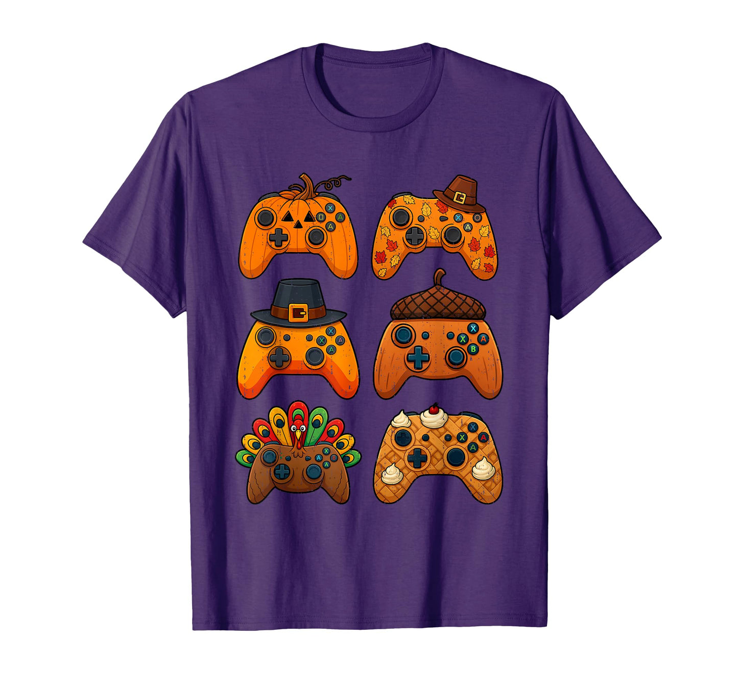 Gamer Turkey Fall Thanksgiving Video Game Gaming Teen Boys T-Shirt
