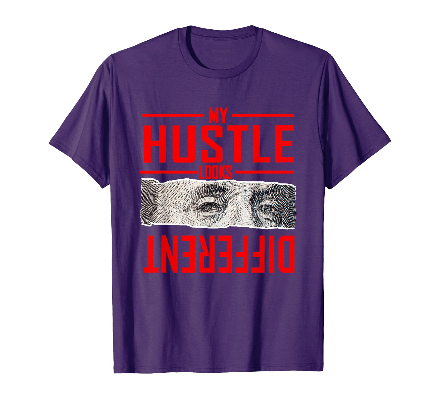 Red My Hustle Look Different Red Graphic T-Shirt
