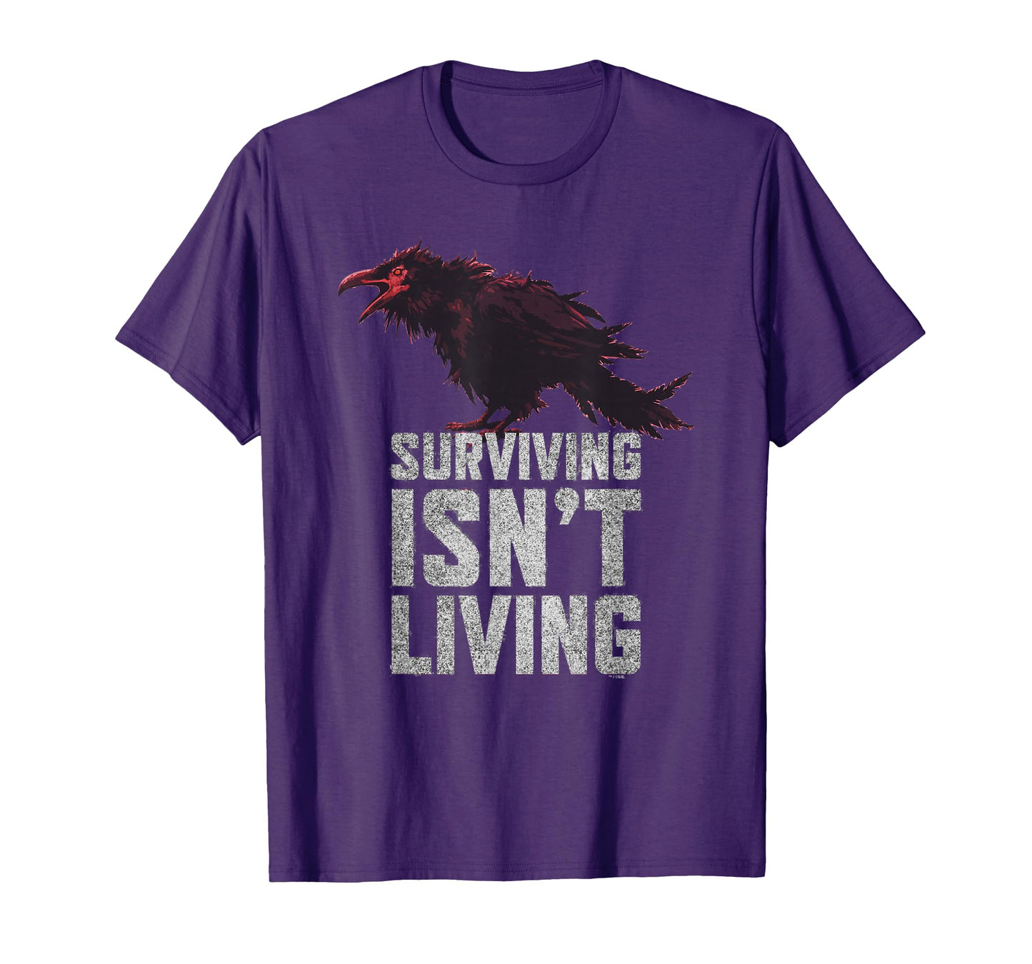 Days Gone Surviving Isn't Living Crow Quote Big Chest Logo T-Shirt