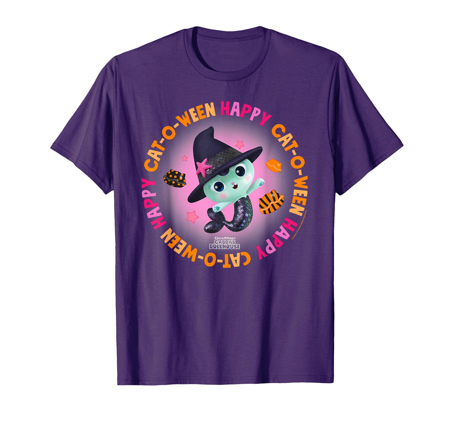 DreamWorks Gabby’s Dollhouse Happy Cat-O-Ween Mercat T-Shirt