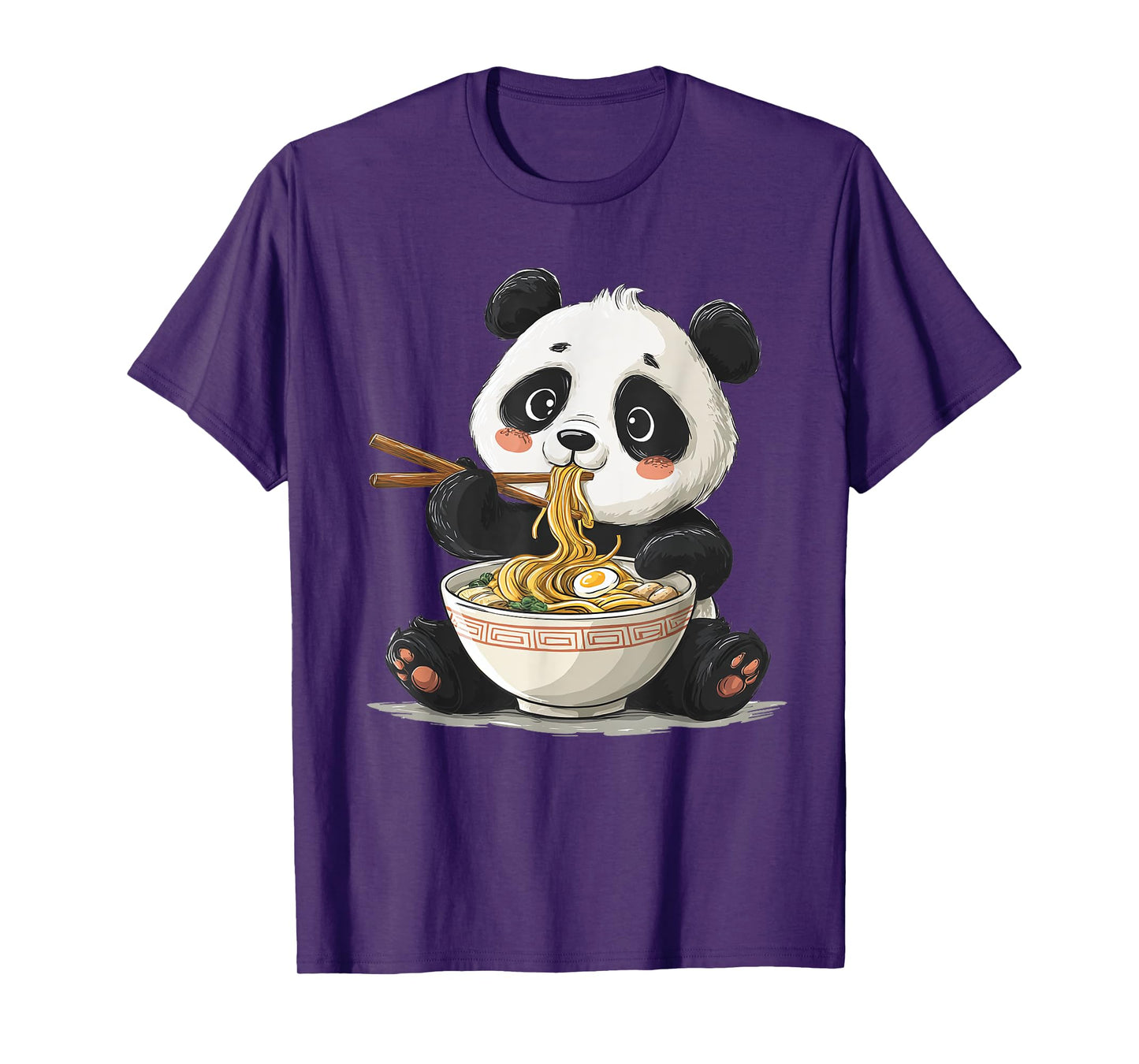 Cute Panda Ramen Japanese Anime T-Shirt