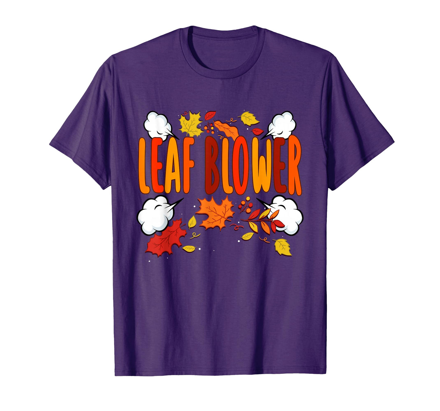 Funny Leaf Blower Fall Costume Halloween Couple Matching T-Shirt