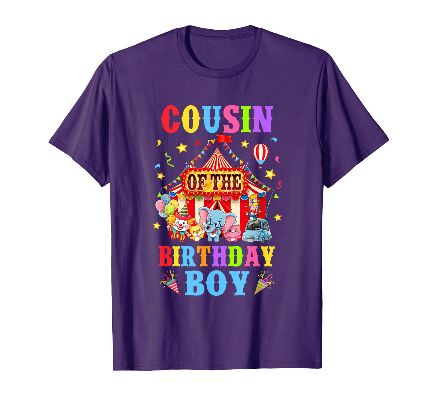 Cousin Of The Birthday For Boy Circus Carnival Theme Party T-Shirt