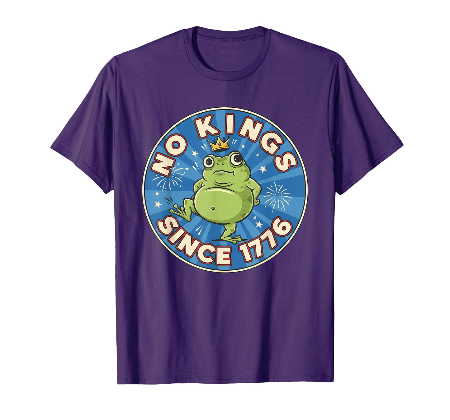 No Kings Since 1776 Democracy Protest No Kings Funny Frog T-Shirt