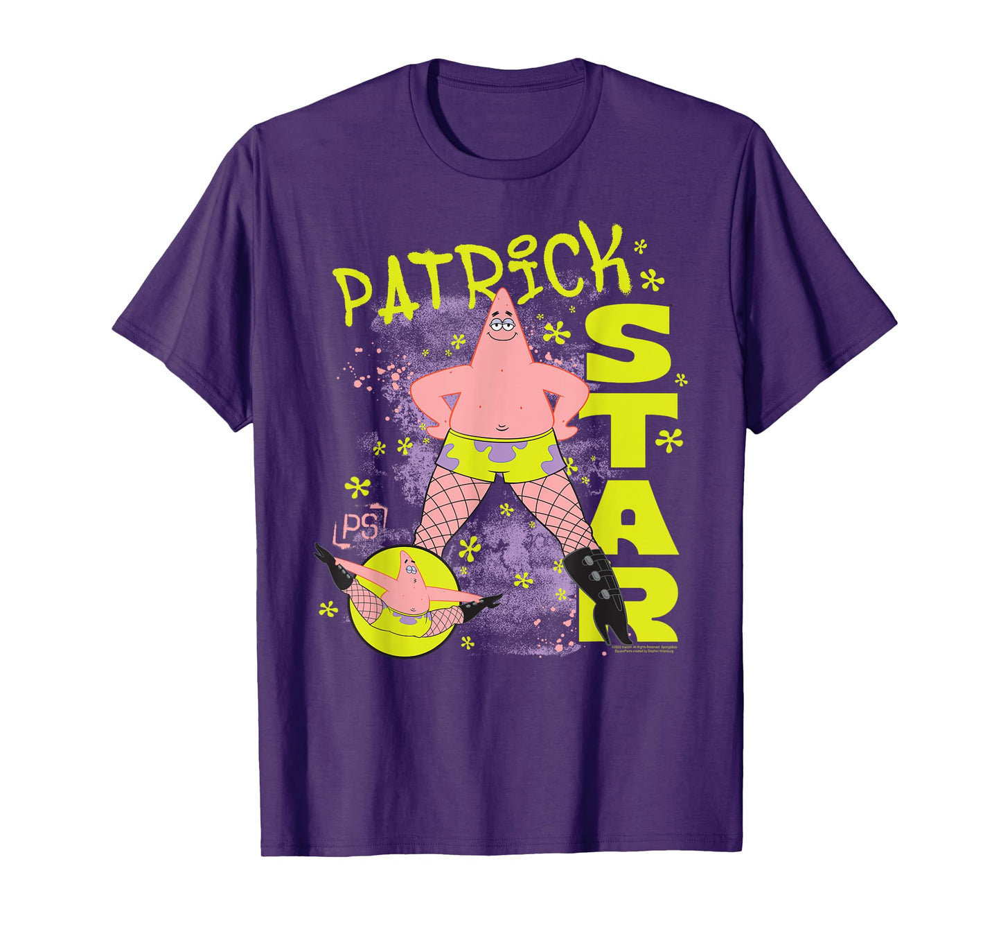 SpongeBob SquarePants Patrick Star Fishnets Cartoon T-Shirt
