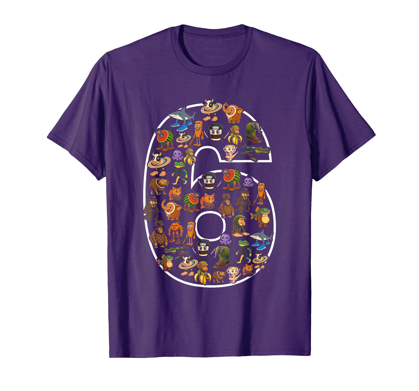 Italian Brainrot Birthday 6 Age Meme 6th Kids Boys Girls T-Shirt