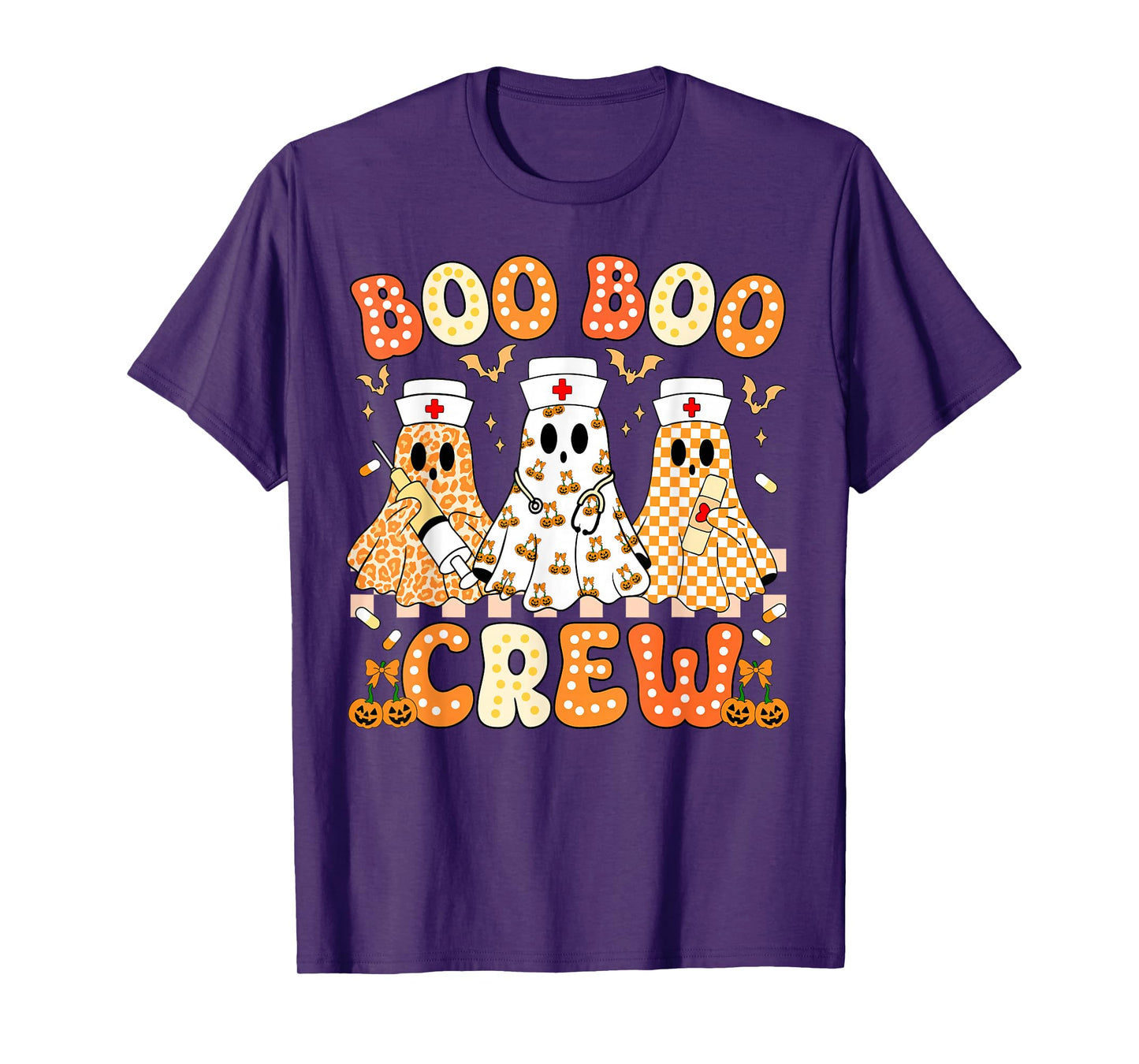 Groovy Boo Boo Crew Nurse Funny Ghost Women Halloween Women T-Shirt