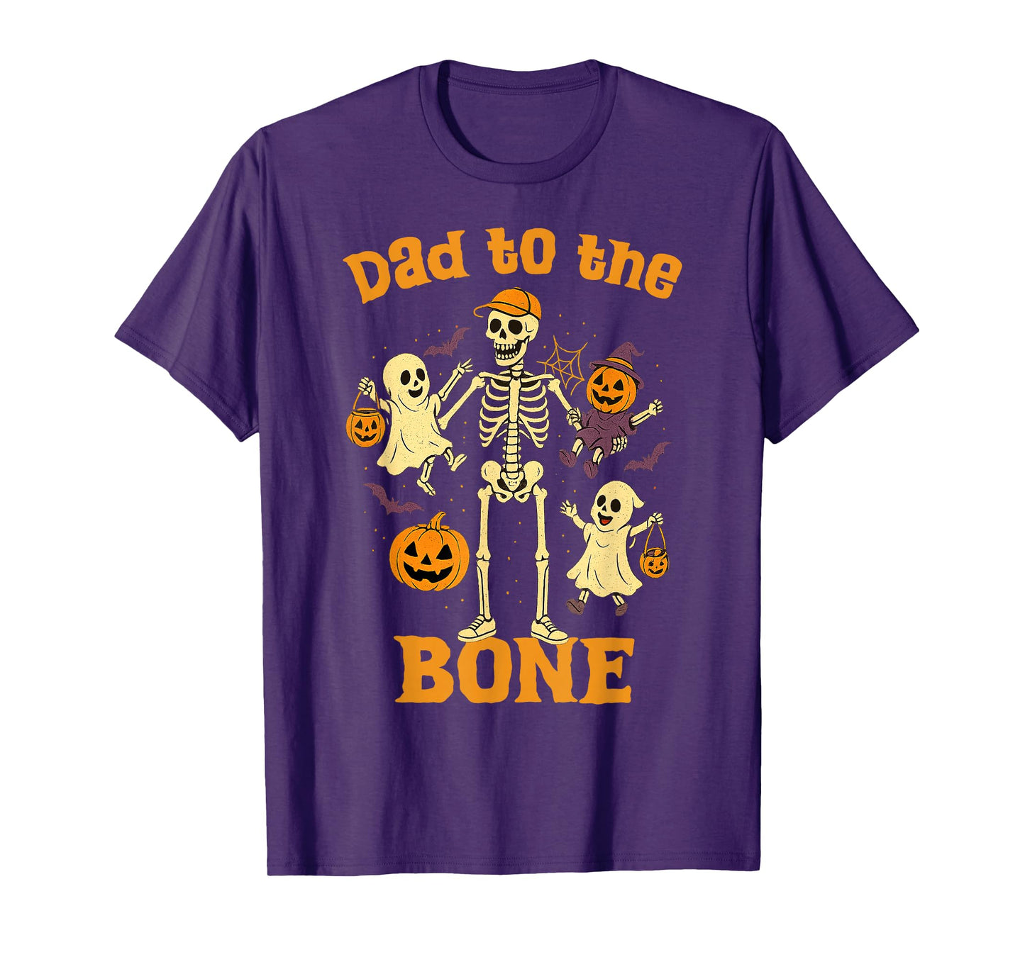 Funny Dad to The Bone Skeleton with Kids Halloween T-Shirt