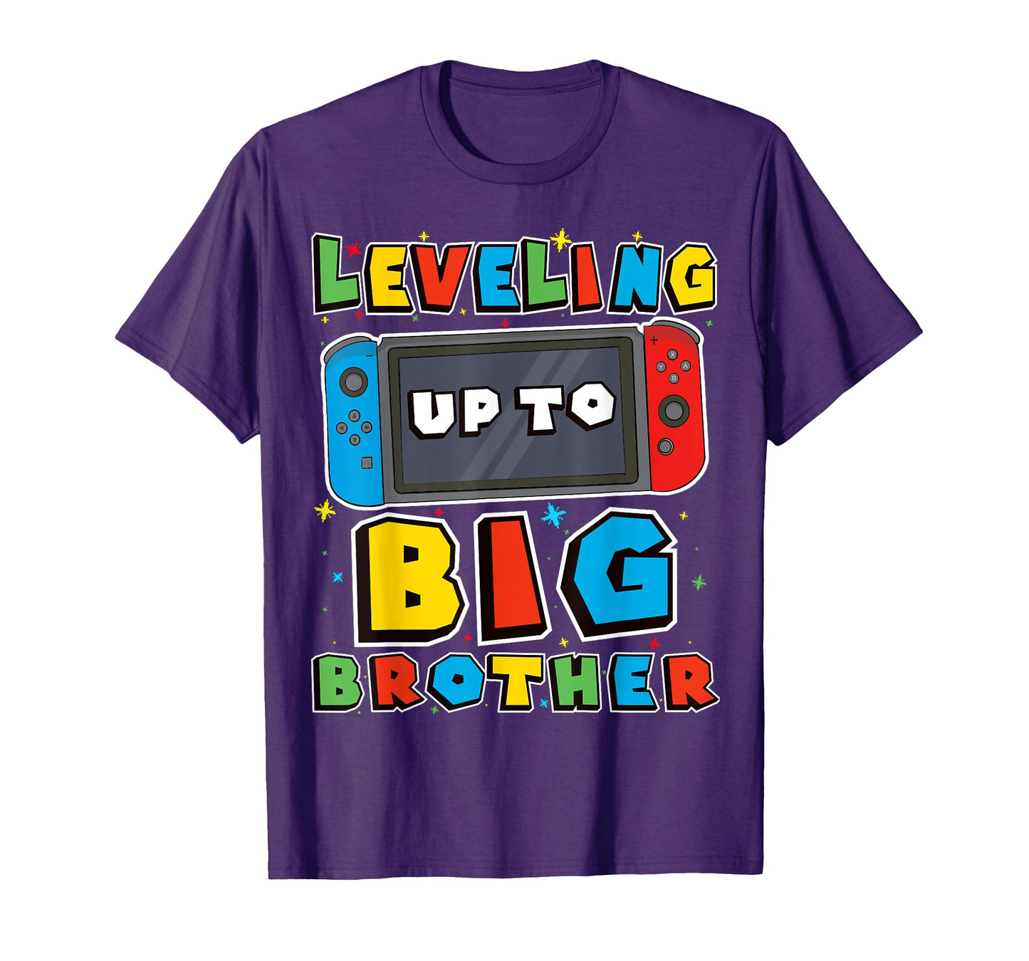 Leveling Up To Big Brother for Gamer Boys Kids Men girl team T-Shirt