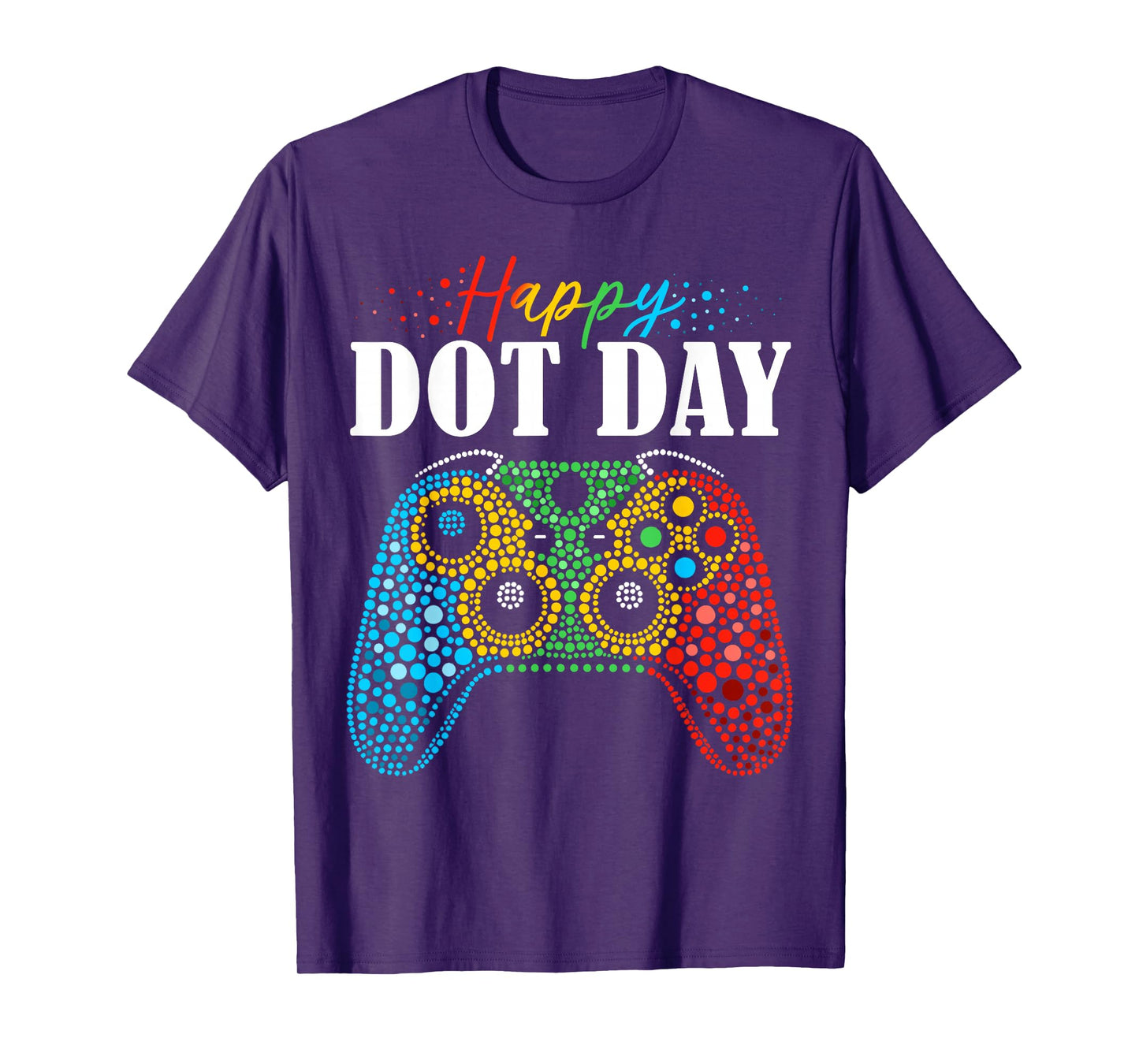 Happy Dot Day Gamer Controller Polka Dot Creative School T-Shirt