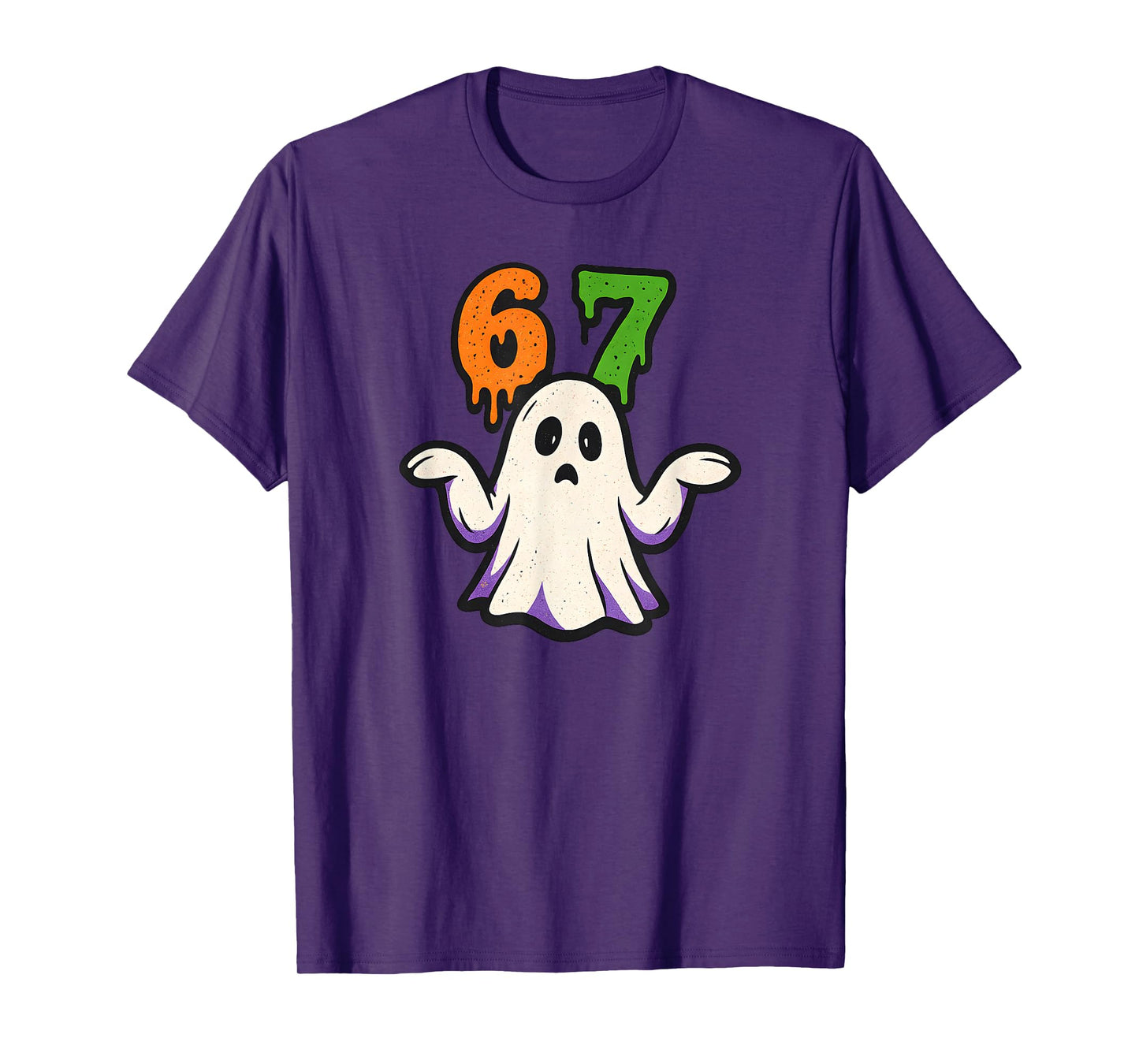 Halloween SCP 67 Cute Ghost Meme Six Seven Costume Design T-Shirt
