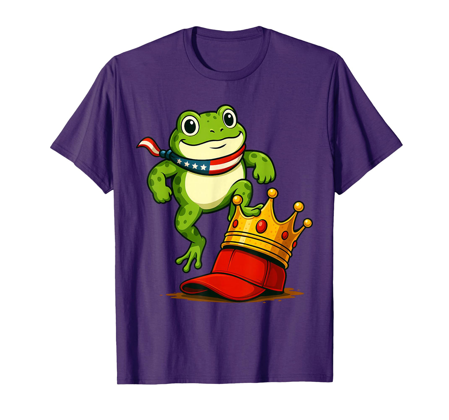Frog No Kings Men Women No Kings in America T-Shirt