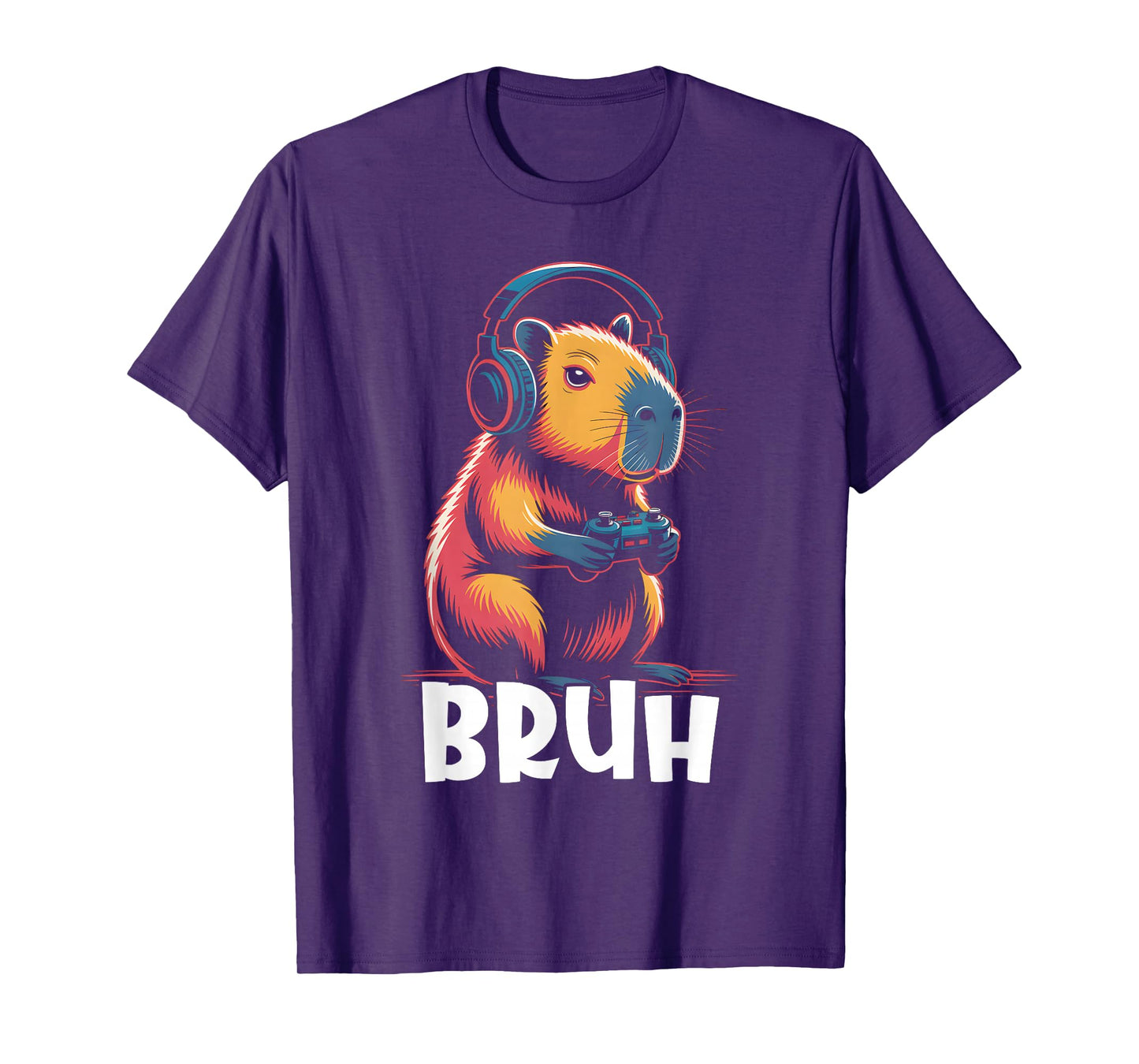 Bruh Video Games Boys Capybara T-Shirt