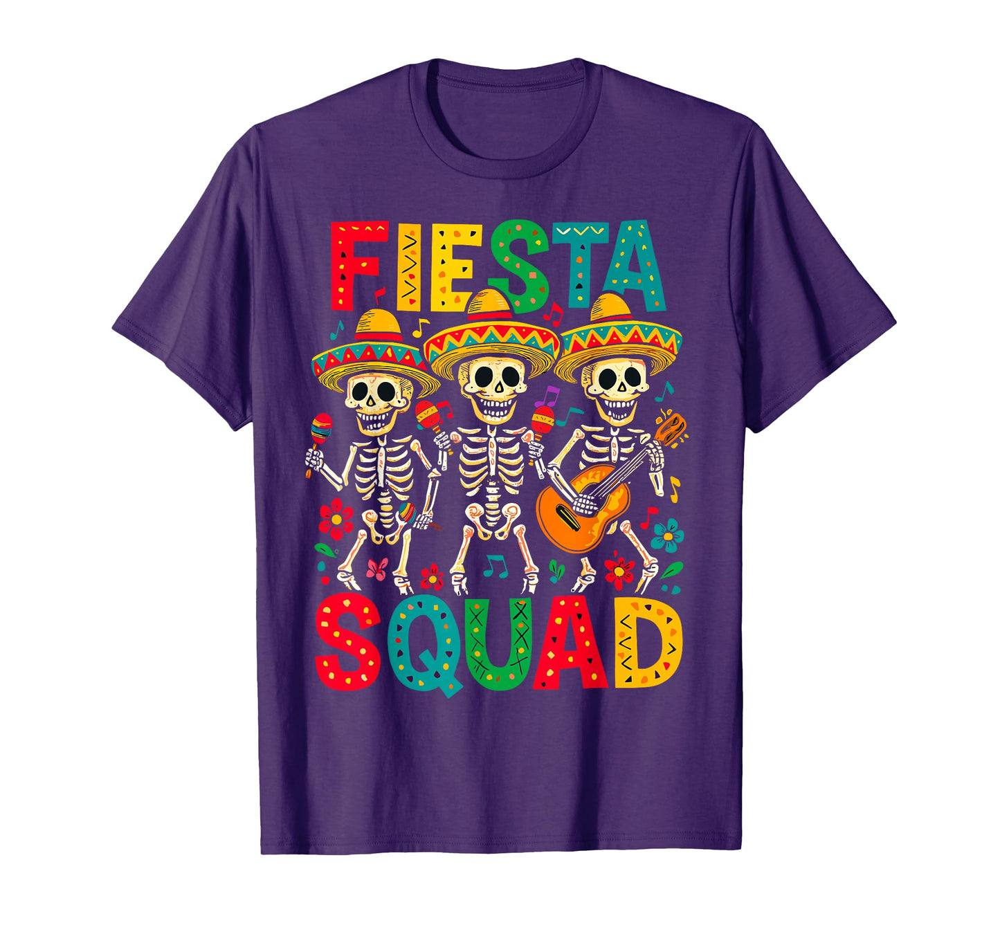 Fiesta Squad Mexican Skeleton Cinco de Mayo Fiesta T-Shirt