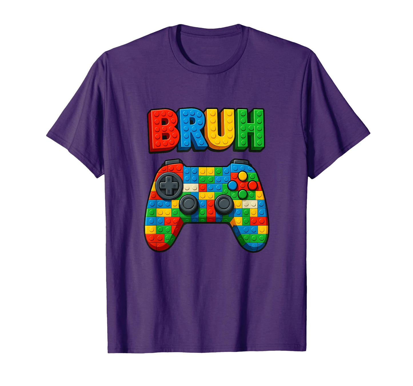 Play Building Blocks BRUH Saying Funny Gamer Boys Brick T-Shirt