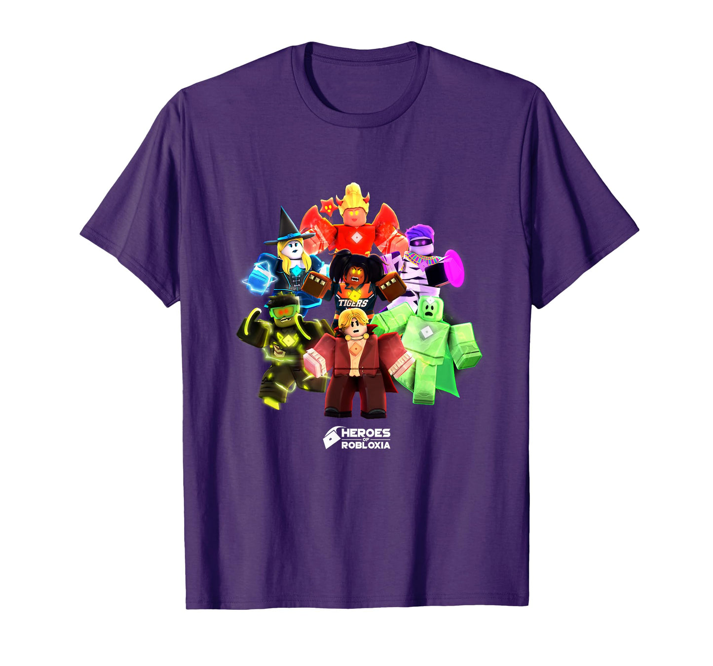 Roblox Halloween Heroes Black T-Shirt - Classic Fit, Crew Neck, Short Sleeve, Casual