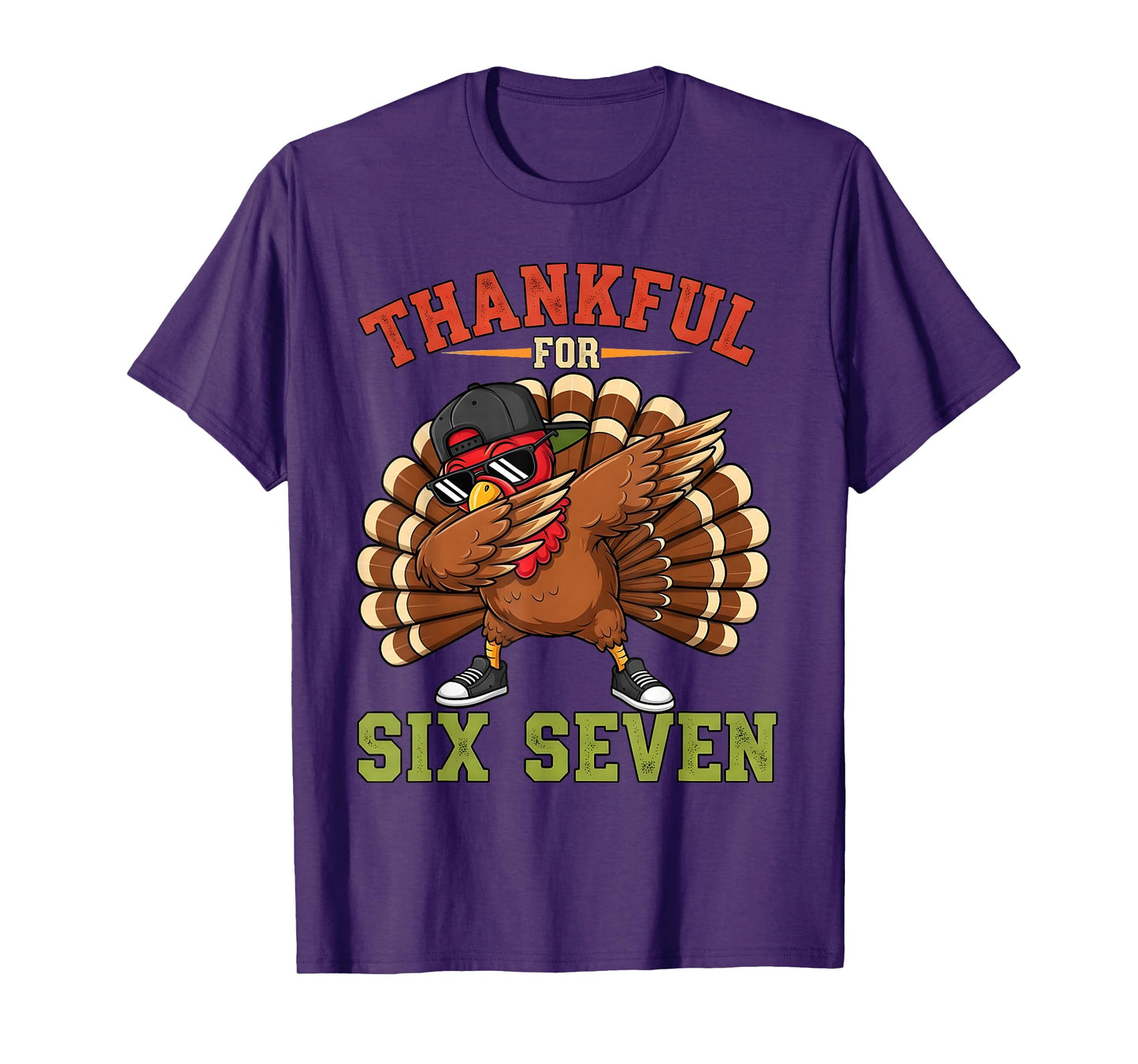 67 Thanksgiving Meme Funny Thankful Turkey Dabbing T-Shirt