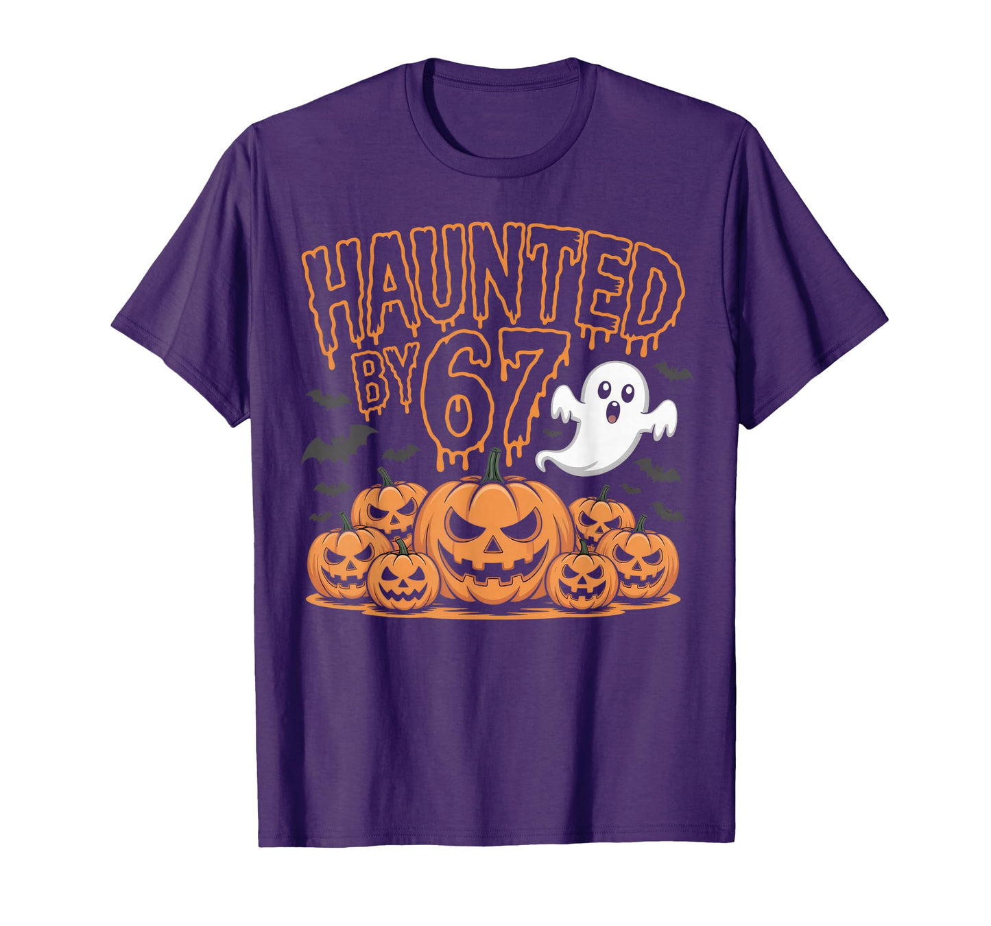 Haunted by 67 Funny Ghost and Pumpkin Halloween Costume T-Shirt