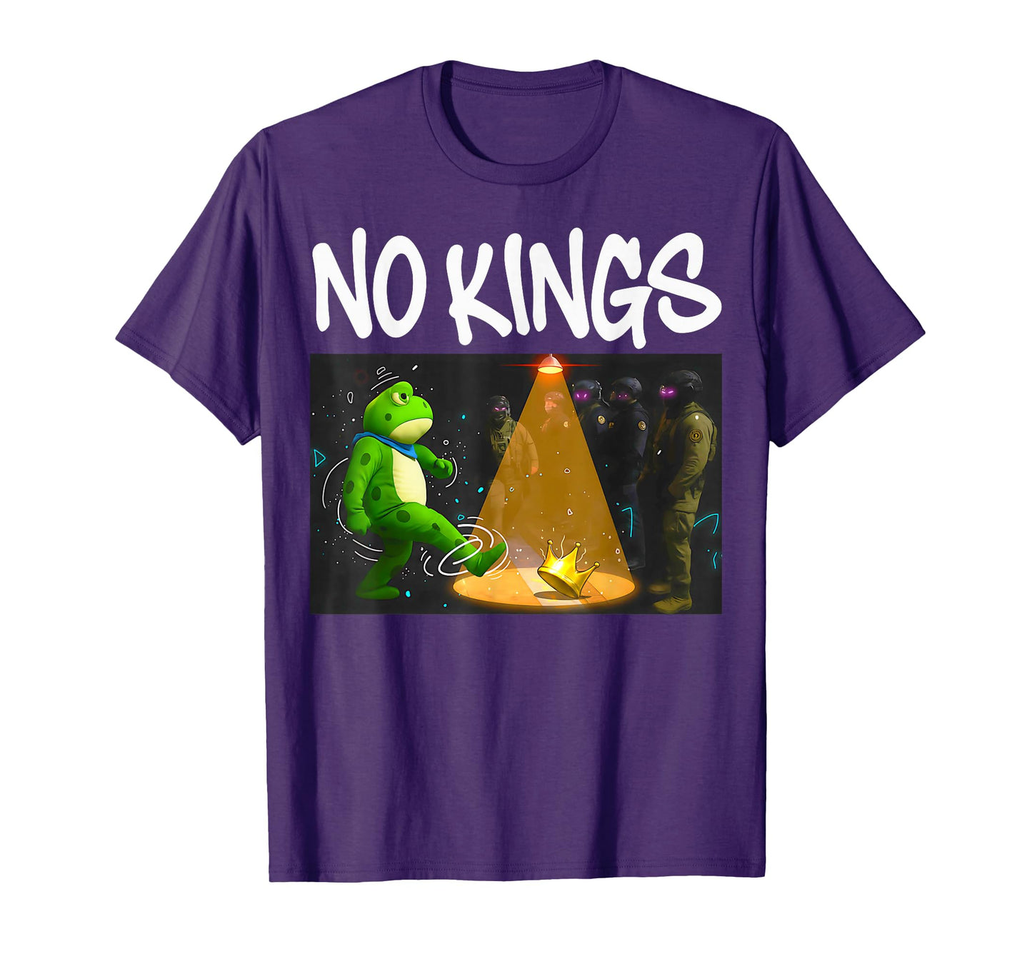 No Kings Day Patriotic Frog, No Kings T-Shirt