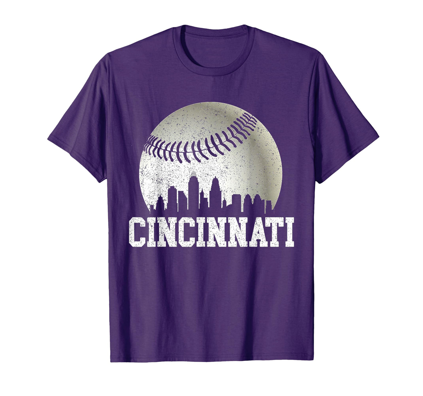 Cincinnati Vintage Baseball Distressed Gameday Retro T-Shirt