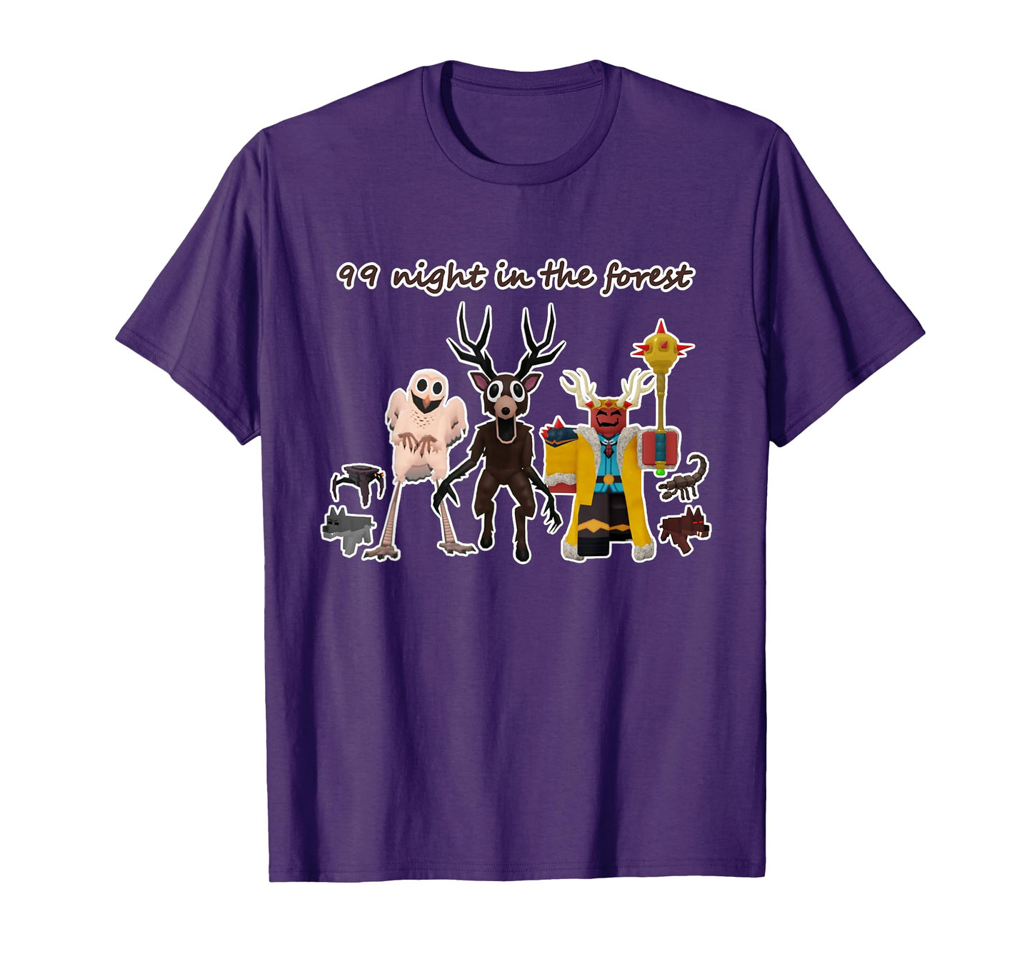 99 Nights Halloween in The Forest Kids Boys Girls Funny T-Shirt