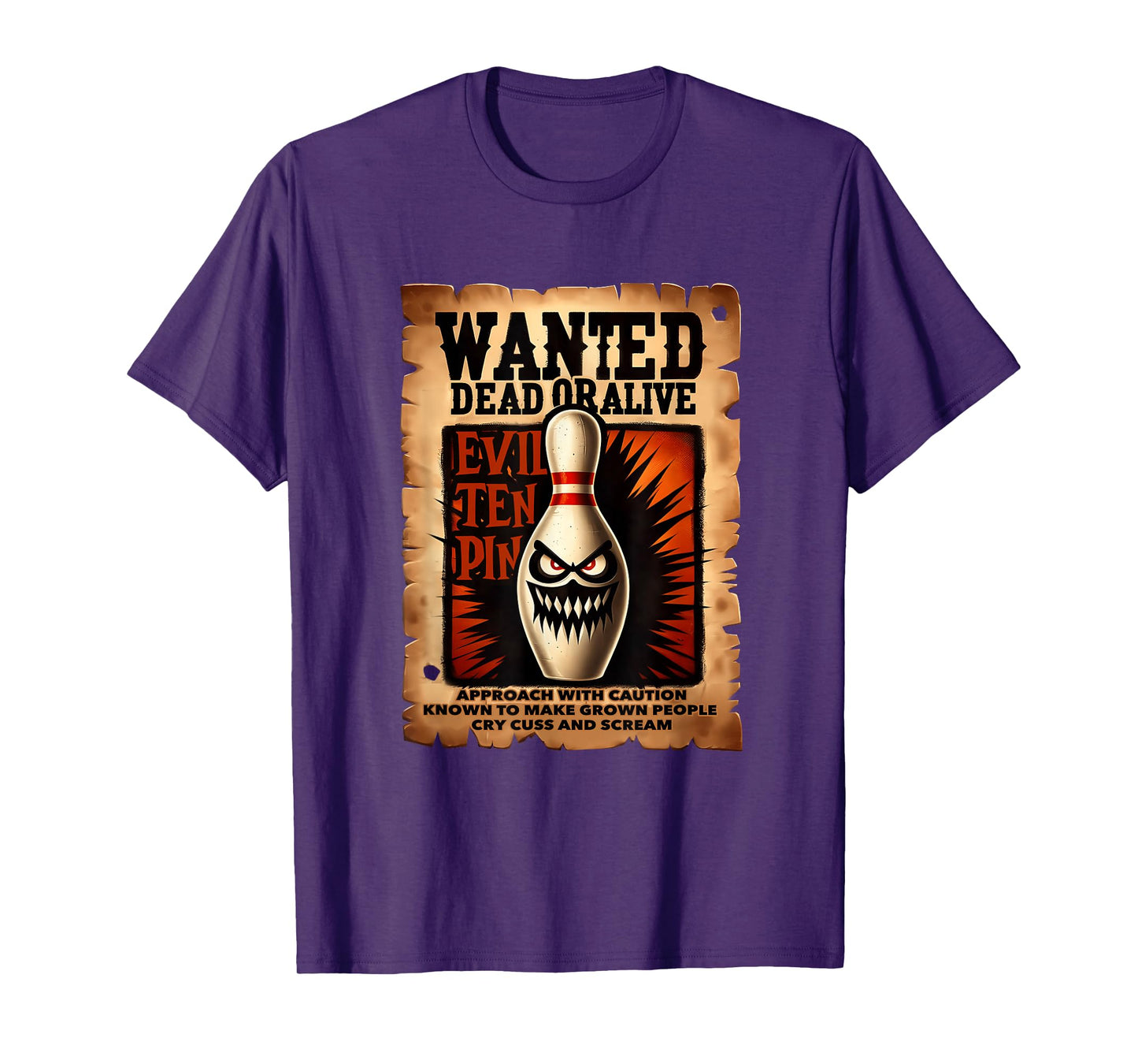 Wanted Evil Ten Pin Bowling Strike Challenge League Players T-Shirt