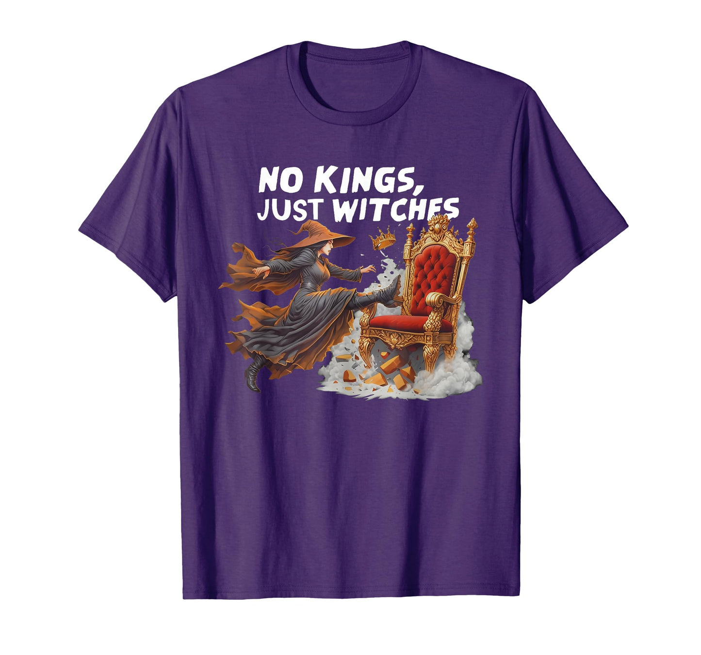 No Kings Just Witches Funny Witchcore Halloween Art T-Shirt