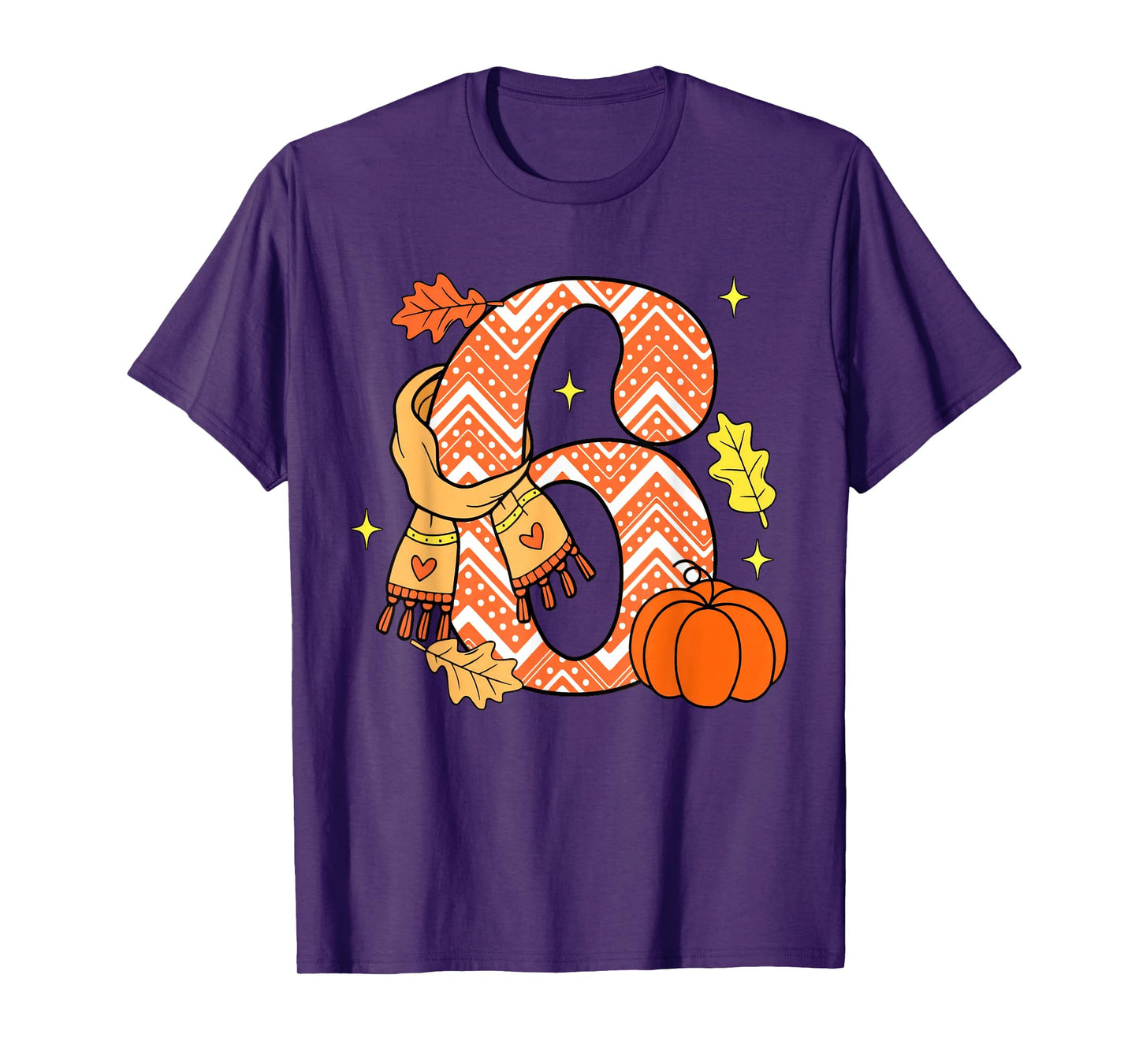 Number 6 67 Fall Autumn Pumpkin Meme Funny Six Seven T-Shirt