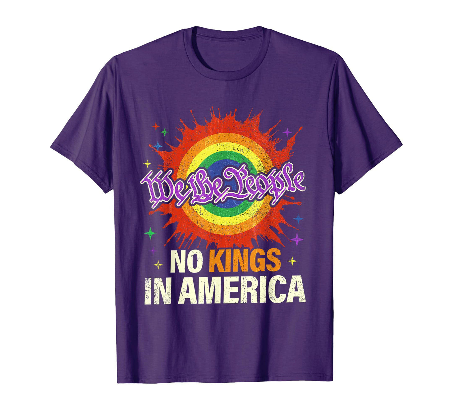 No Kings In America We The People Political Vintage T-Shirt