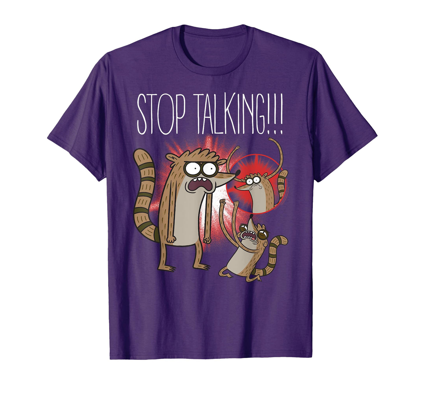 Regular Show Rigby Stop Talking! Funny Cartoon T-Shirt