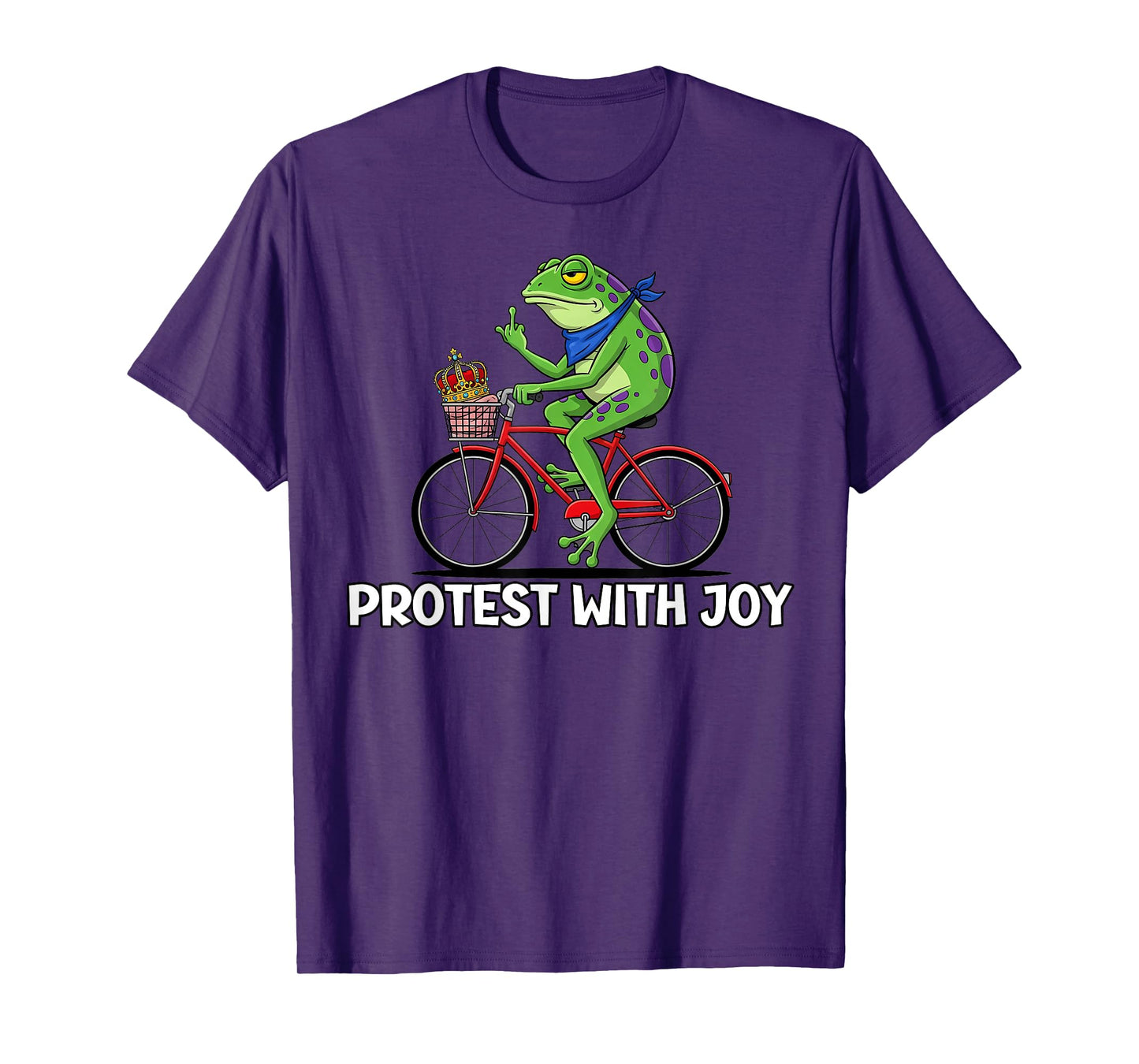 Protest with Joy Portland Frog Naked Bike Ride Activists T-Shirt
