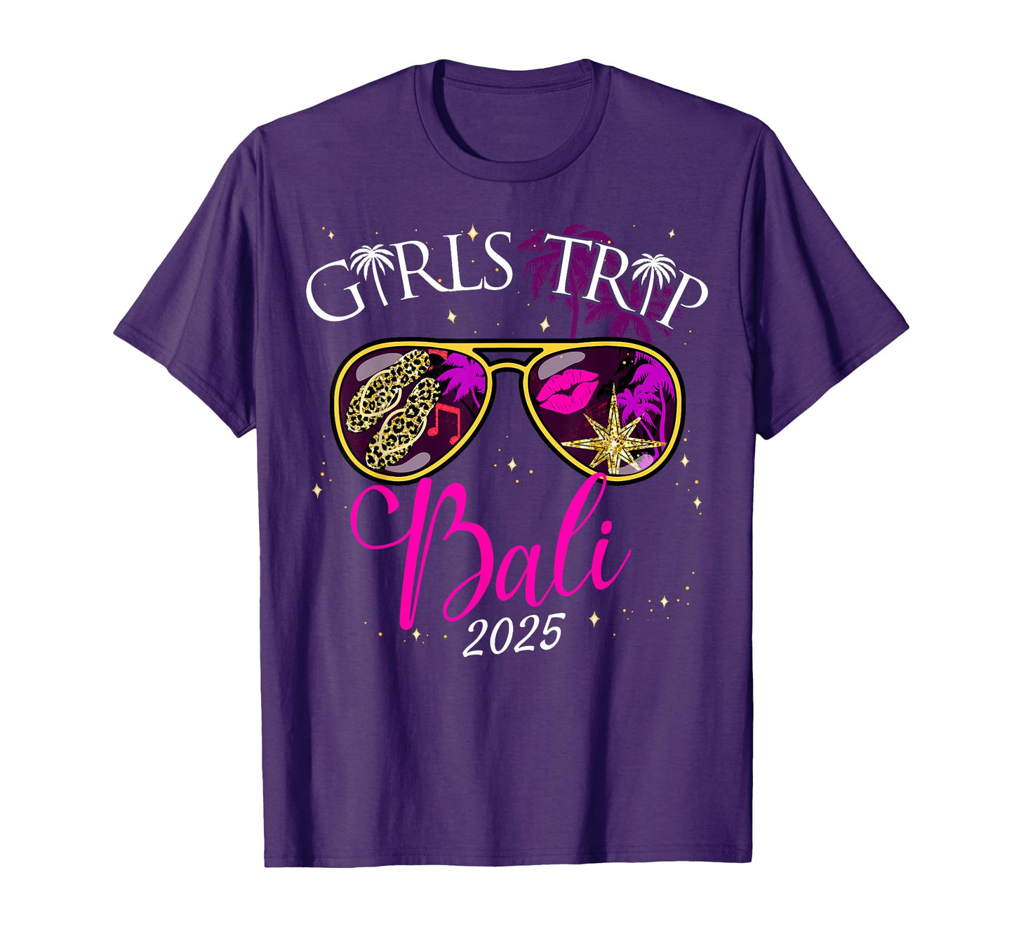 Girls Trip Bali 2025 Vacation Womens Weekend Birthday Squad T-Shirt