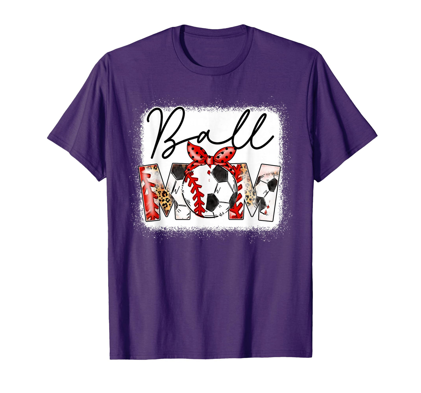 Mom Of Both Heart Soccer Baseball Sports Mom Mother's Day T-Shirt