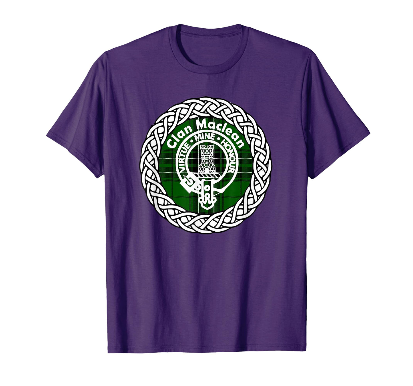Maclean surname Scottish clan tartan crest badge t-shirt T-Shirt