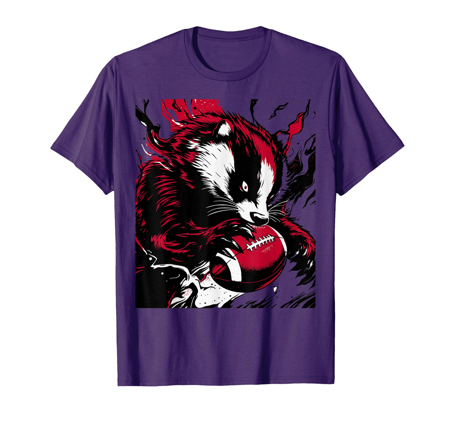 Ferocious Badger Football Lover Wisconsin Game Day Pop T-Shirt