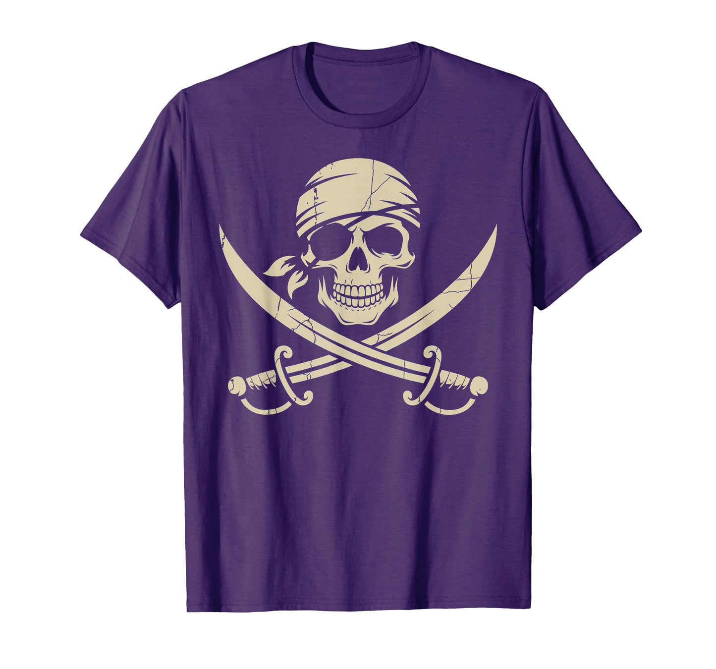 Pirate Skull and Crossbones Skeleton Halloween T-Shirt
