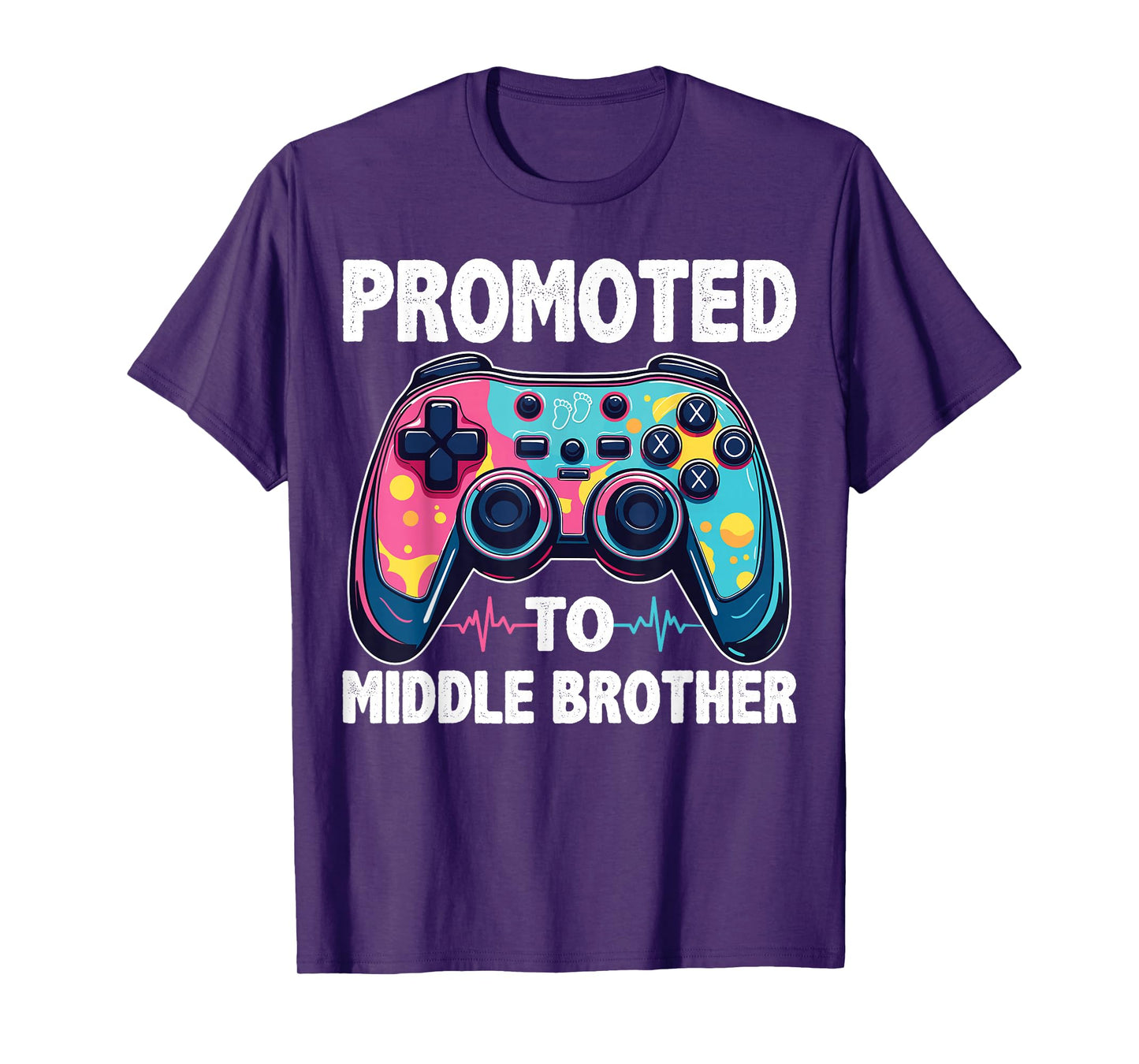Video Gamer Gender Reveal Party Promoted To Middle Brother T-Shirt