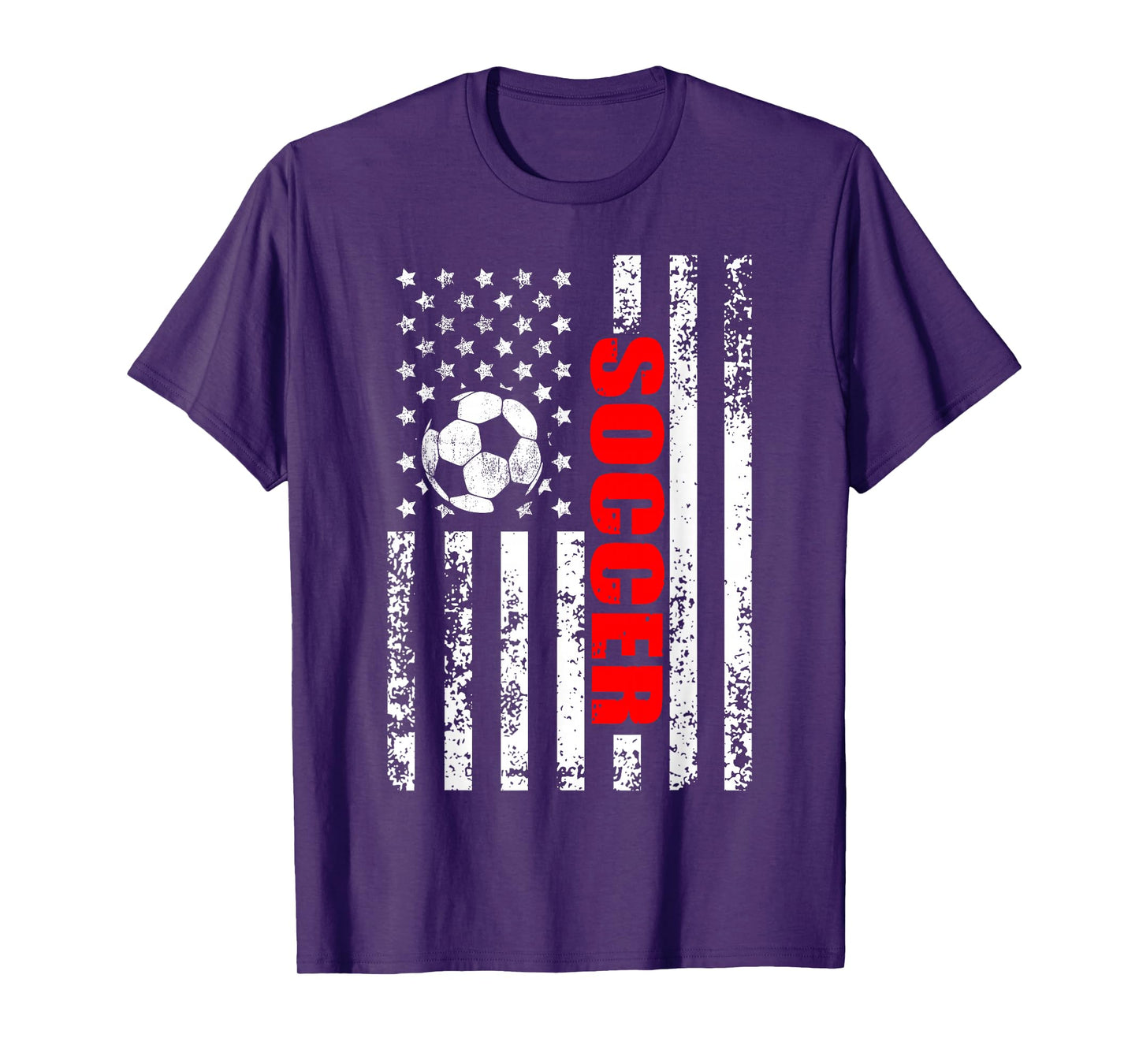 US American Flag Soccer Patriotic Soccer T-Shirt