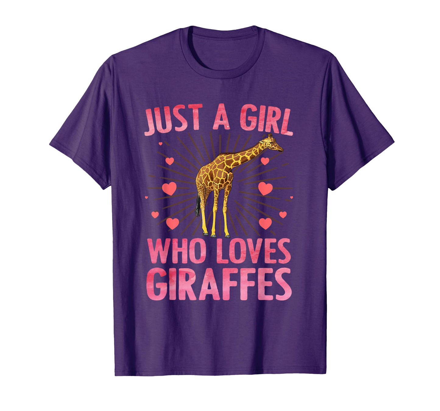 Cute Giraffe Art for Girls Women Giraffe Print Giraffe Lover T-Shirt