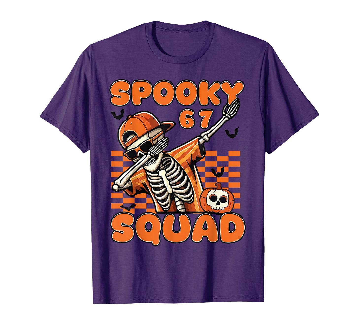 67 Halloween Meme 6 7 Numbers Six Seven Funny Kids Skeleton T-Shirt