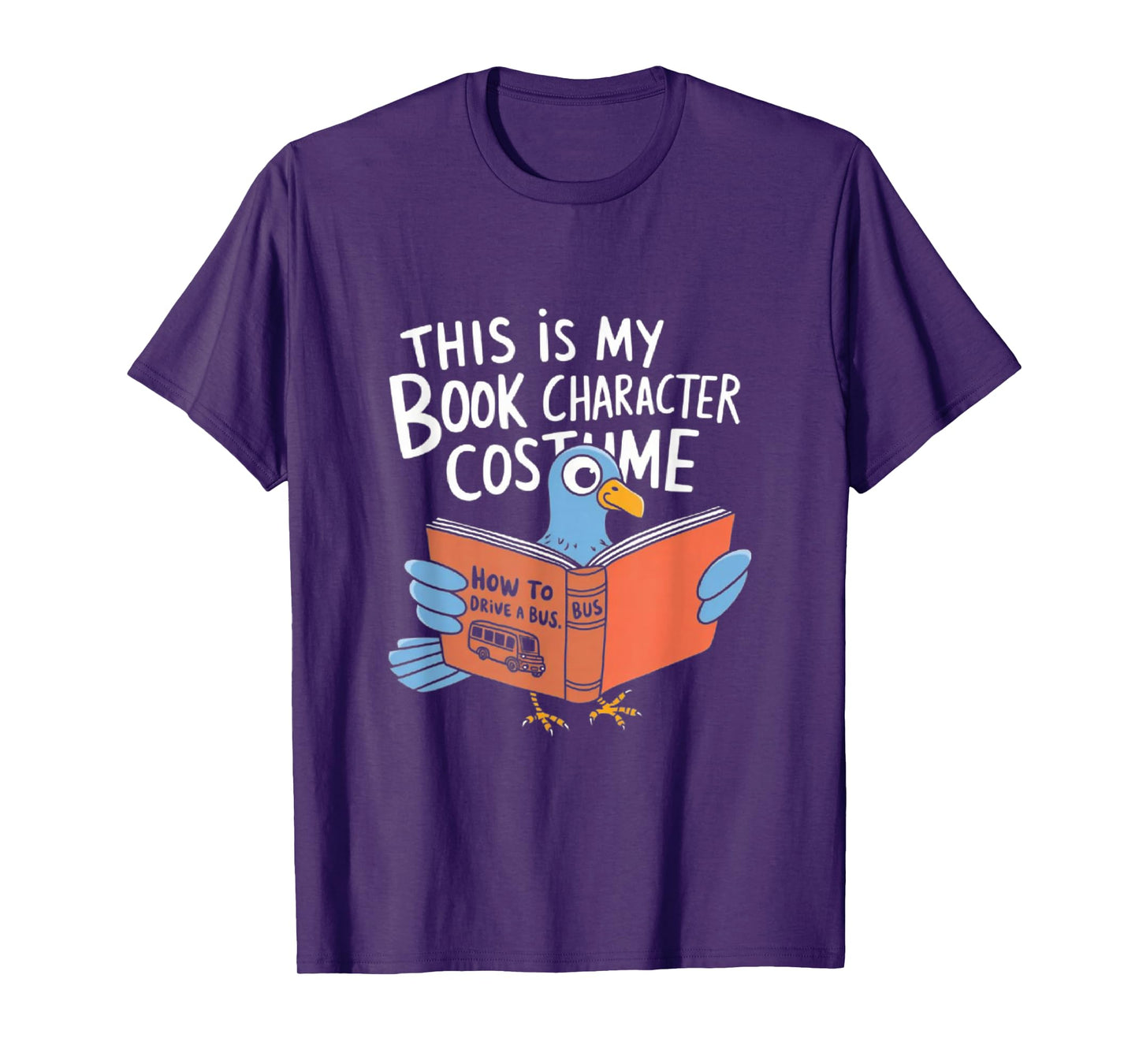 This Is My Book Character Costume Funny Pigeon Kids Reading T-Shirt